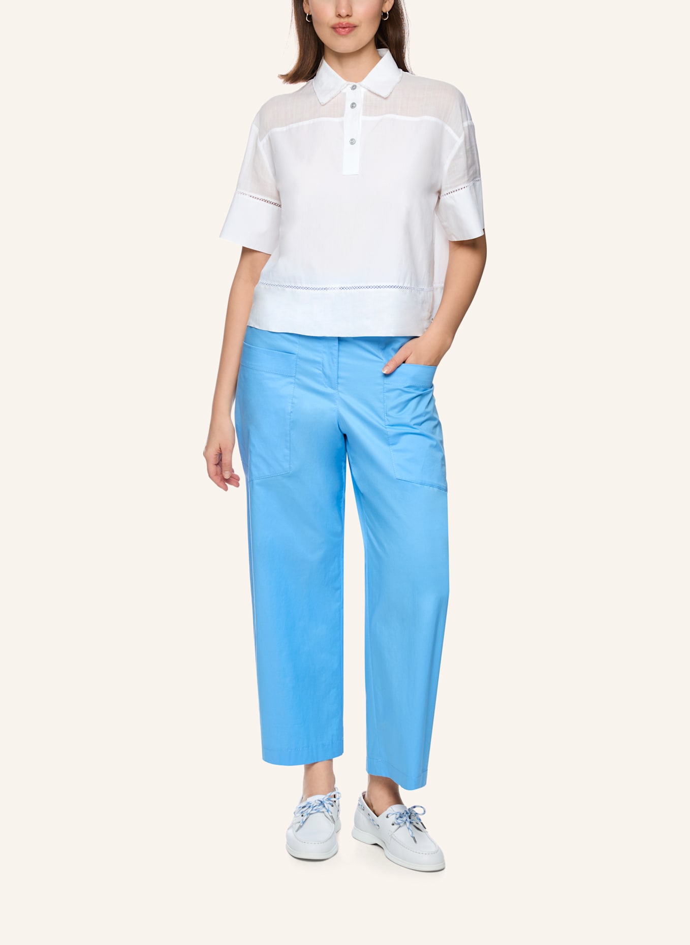 MARC CAIN Bluse: WEISS