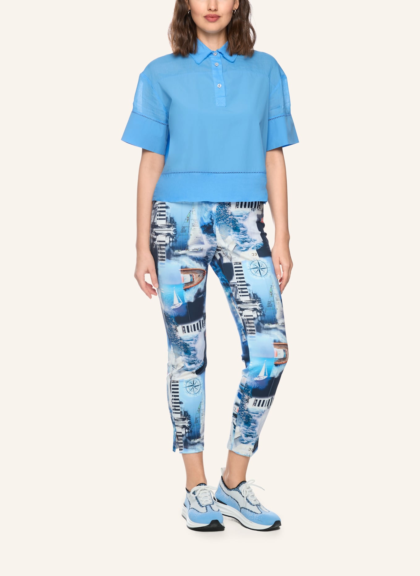 MARC CAIN Bluse: HELLBLAU