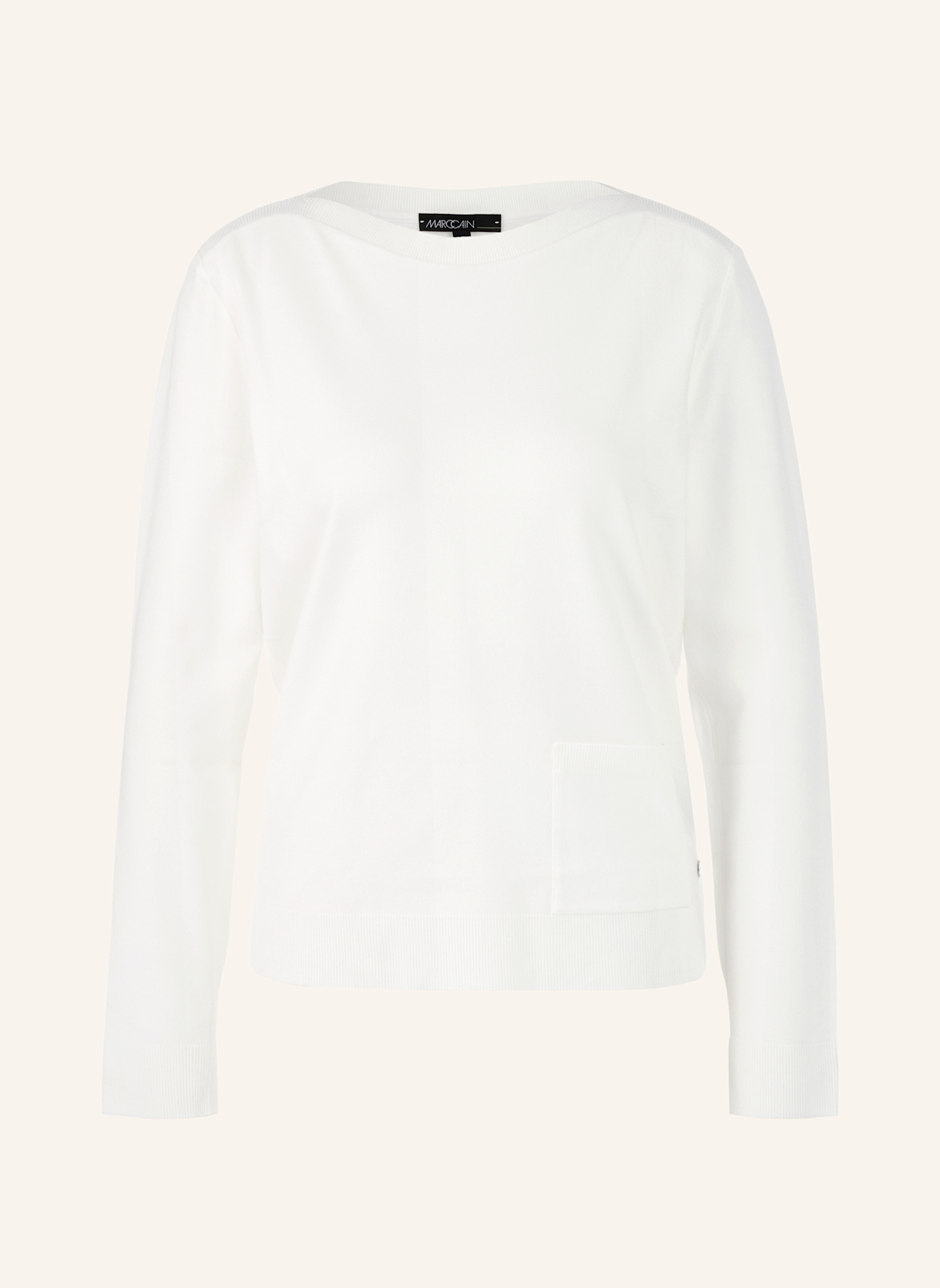 MARC CAIN Pullover: WEISS/ CREME