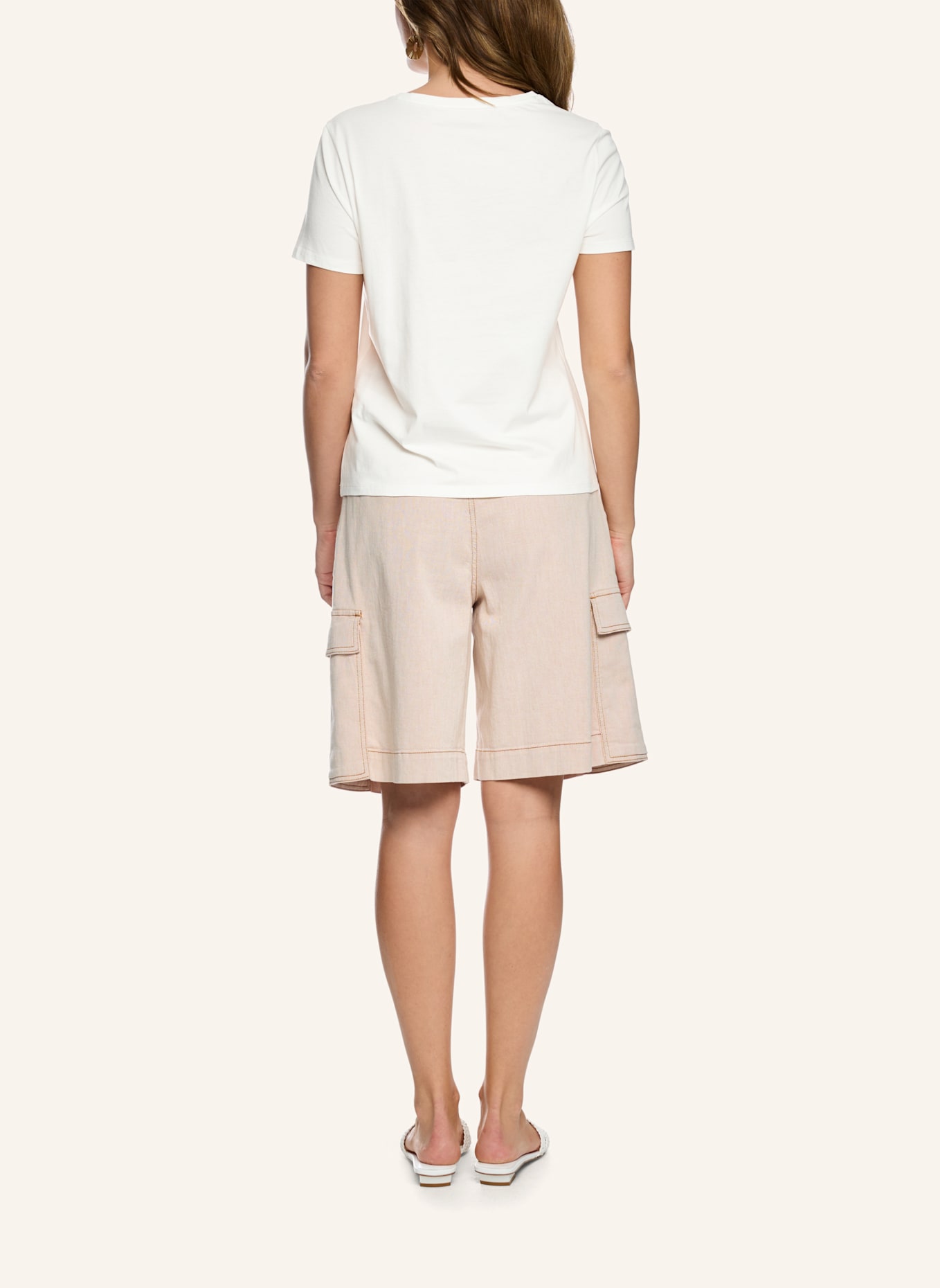 MARC CAIN T-Shirt: WEISS/ CREME
