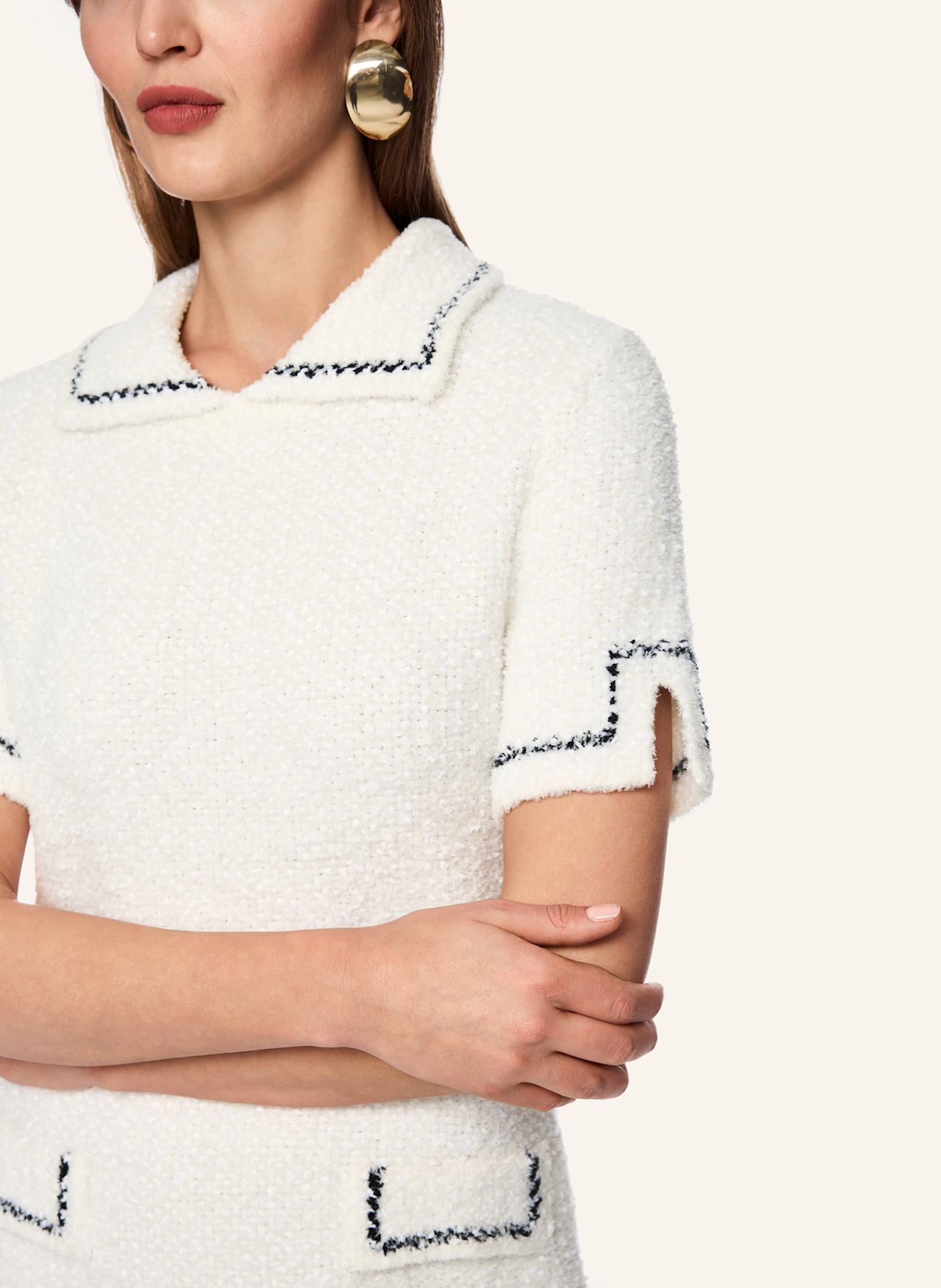 MARC CAIN Kleid: WEISS/ CREME