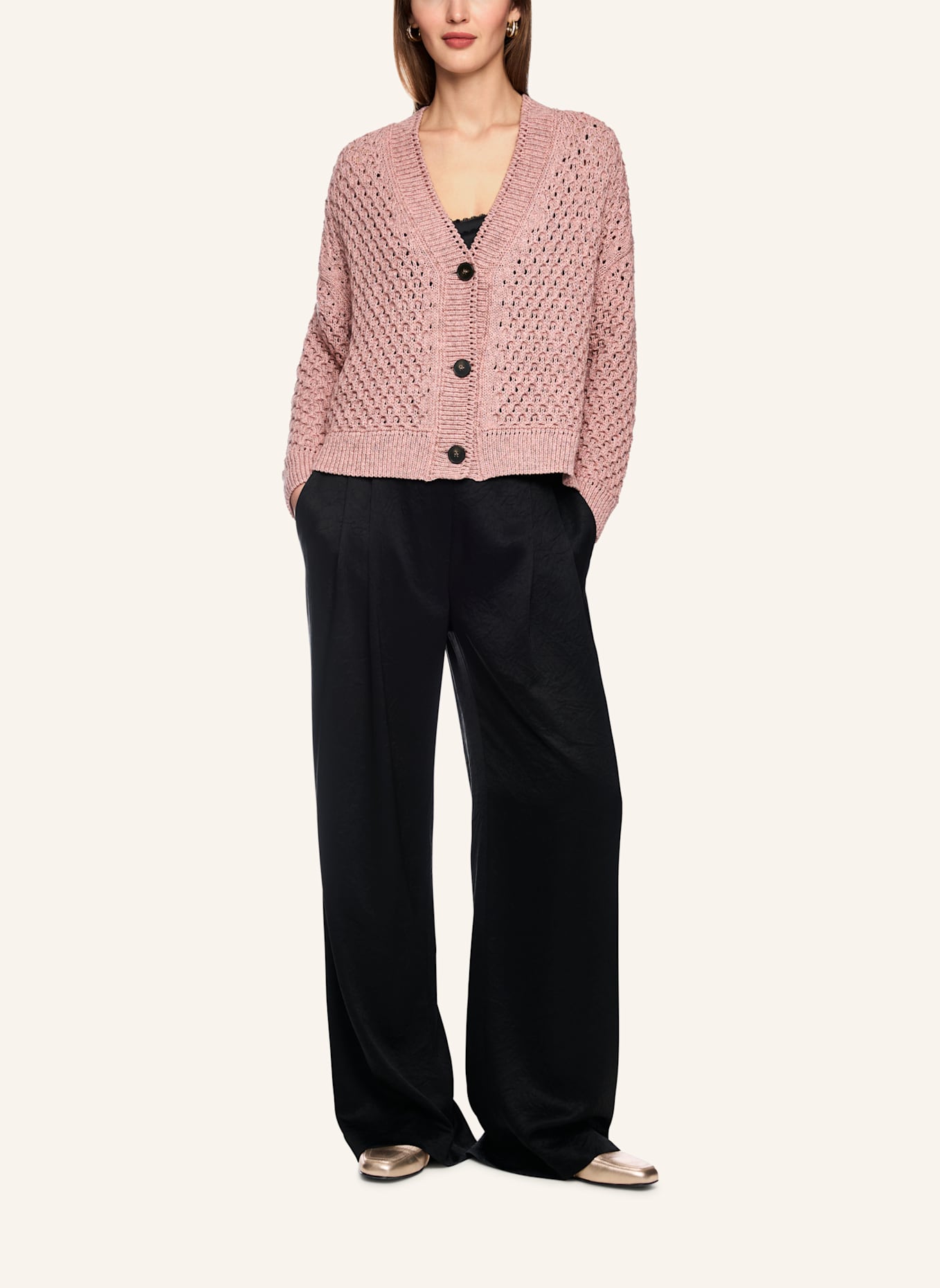 MARC CAIN Cardigan: BEIGE