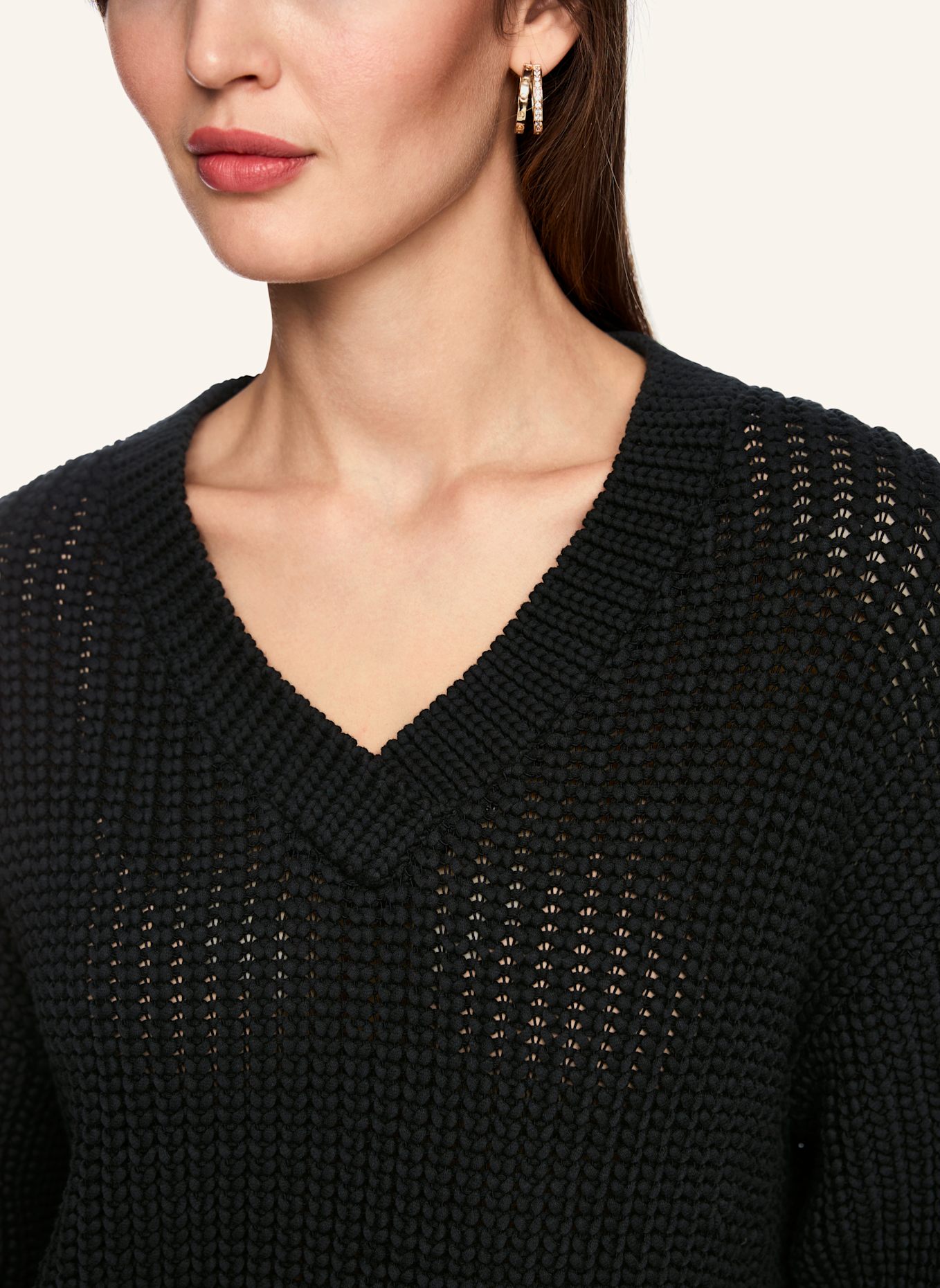 MARC CAIN Pullover: SCHWARZ
