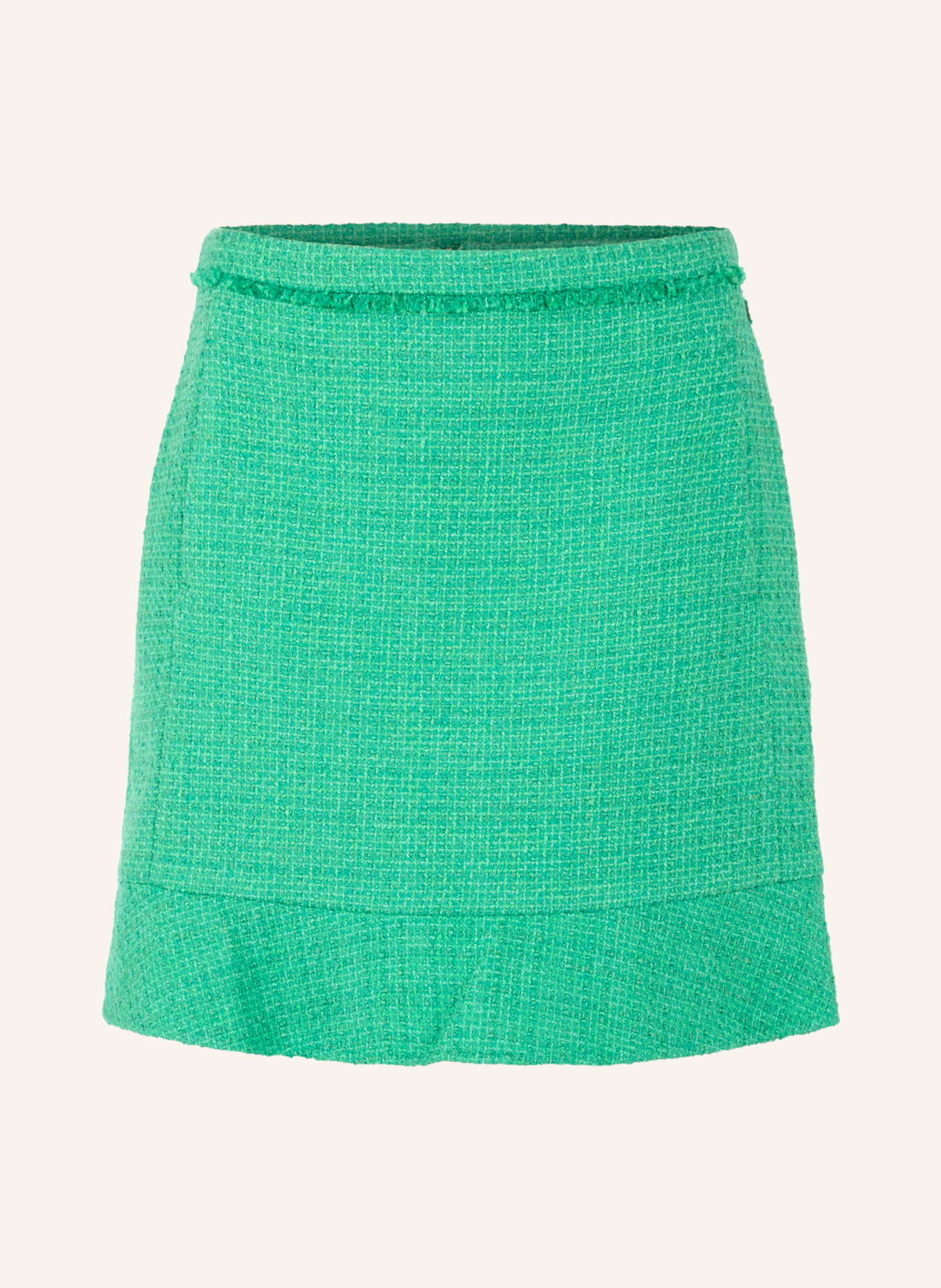 MARC CAIN Tweed-Rock: HELLGRÜN