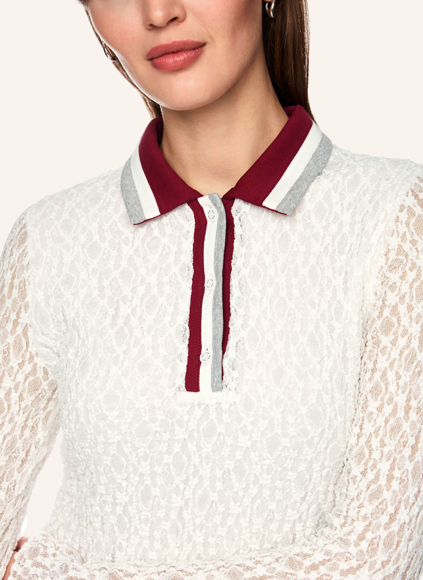 MARC CAIN Kleid: WEISS/ CREME