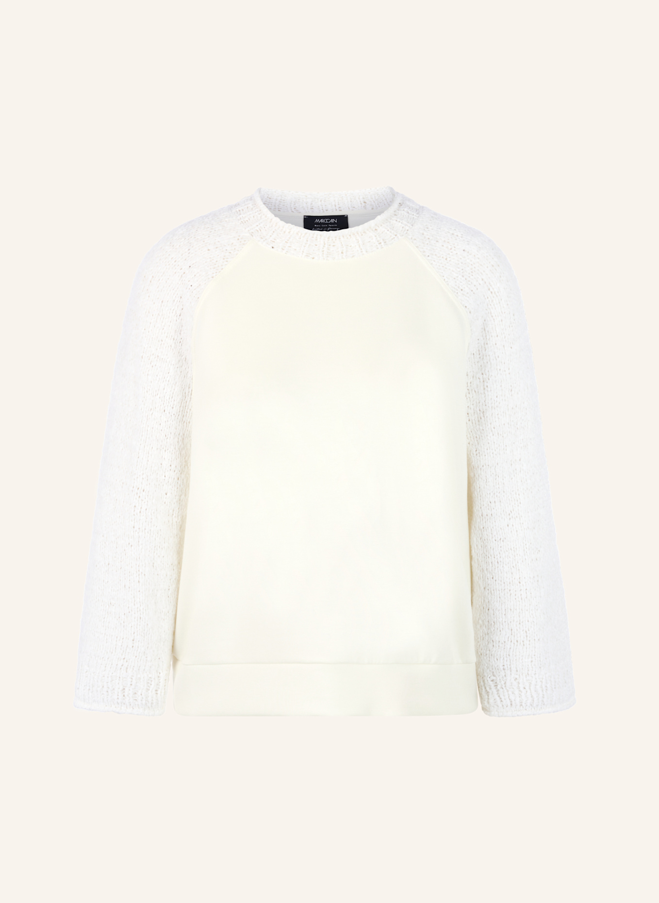 MARC CAIN Pullover: WEISS/ CREME