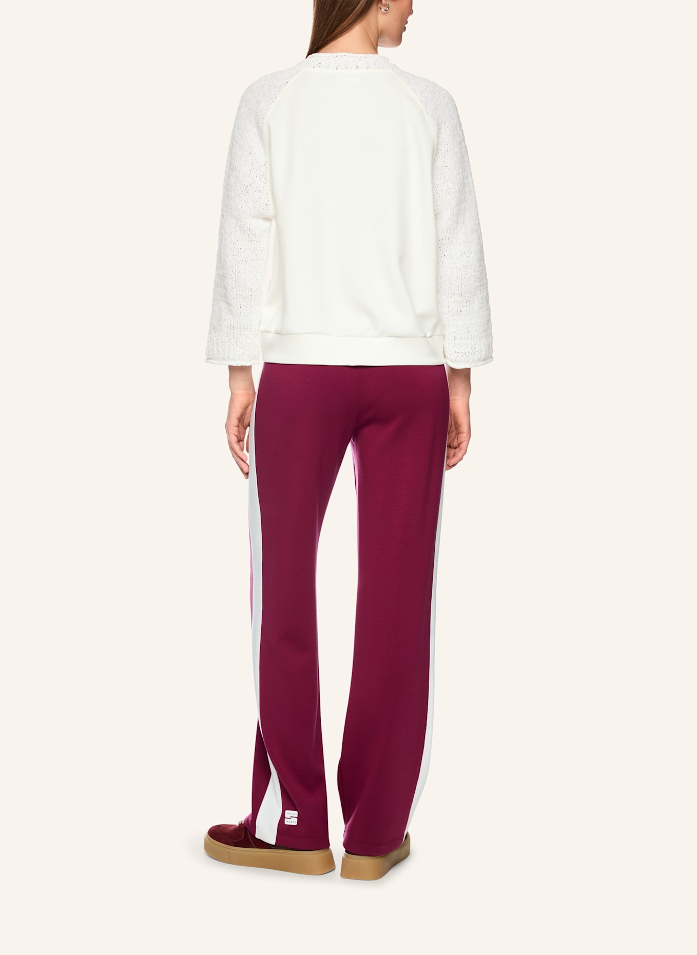 MARC CAIN Pullover: WEISS/ CREME