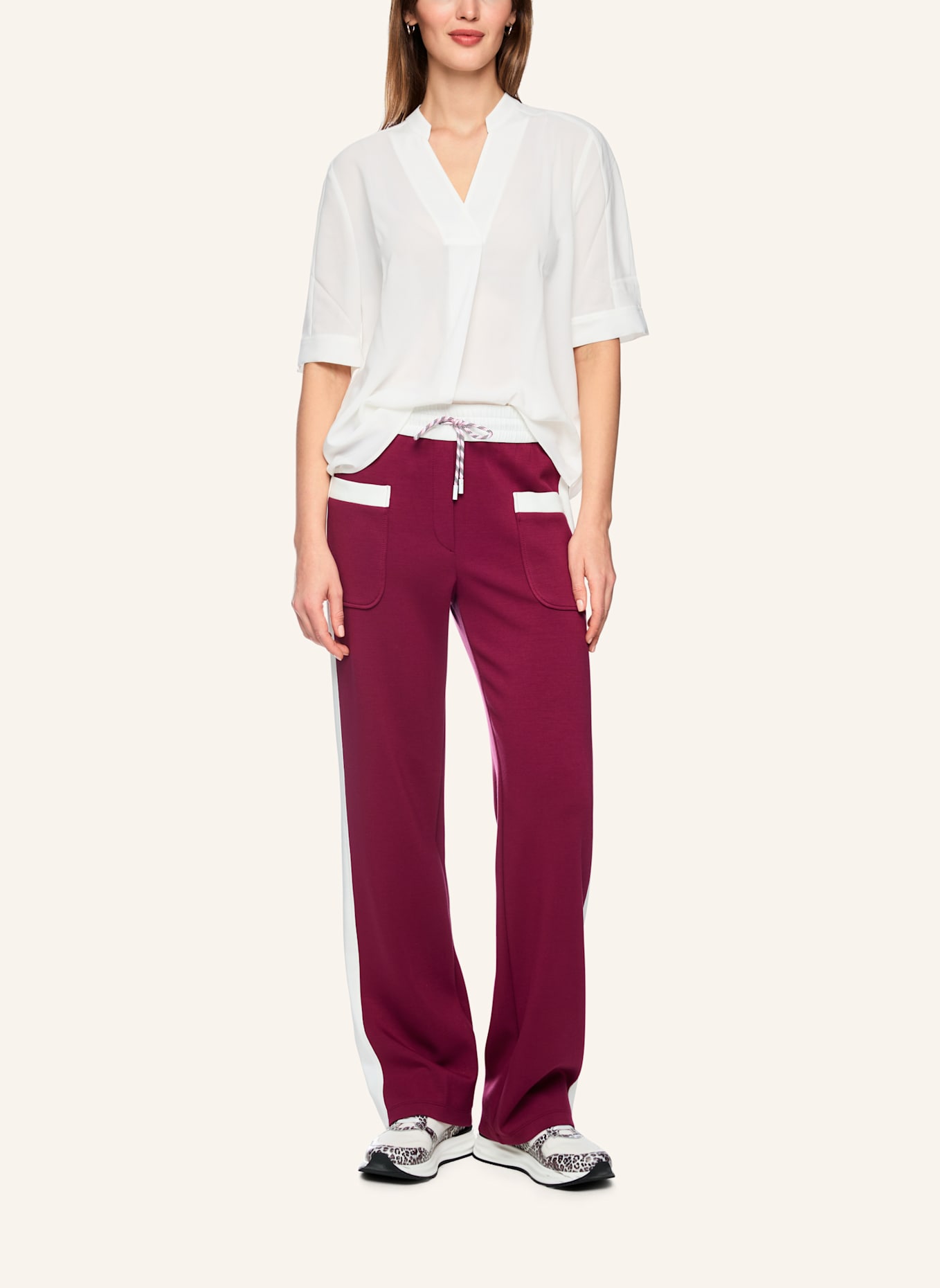 MARC CAIN Bluse: WEISS/ CREME