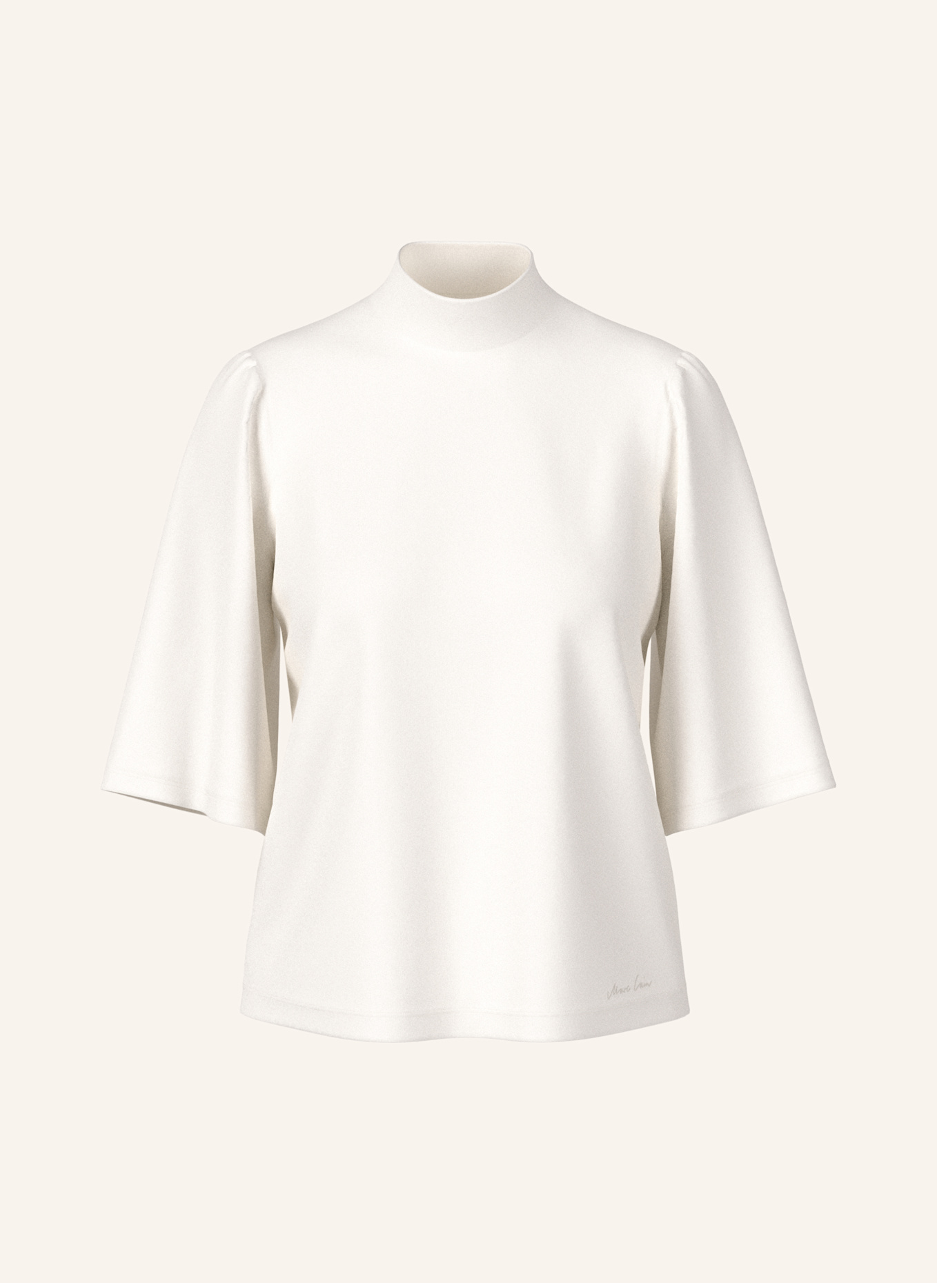 MARC CAIN Shirt mit 3/4-Arm: WEISS/ CREME