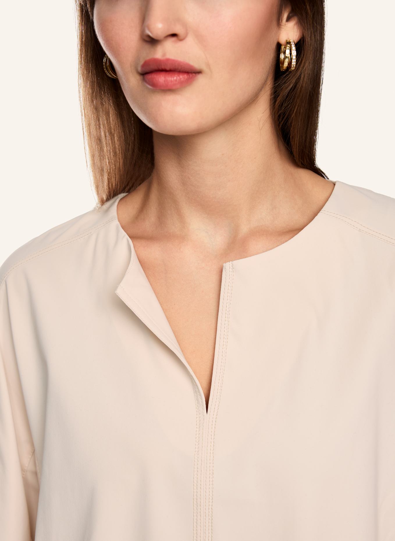 MARC CAIN Blusenshirt mit 3/4-Arm: BEIGE