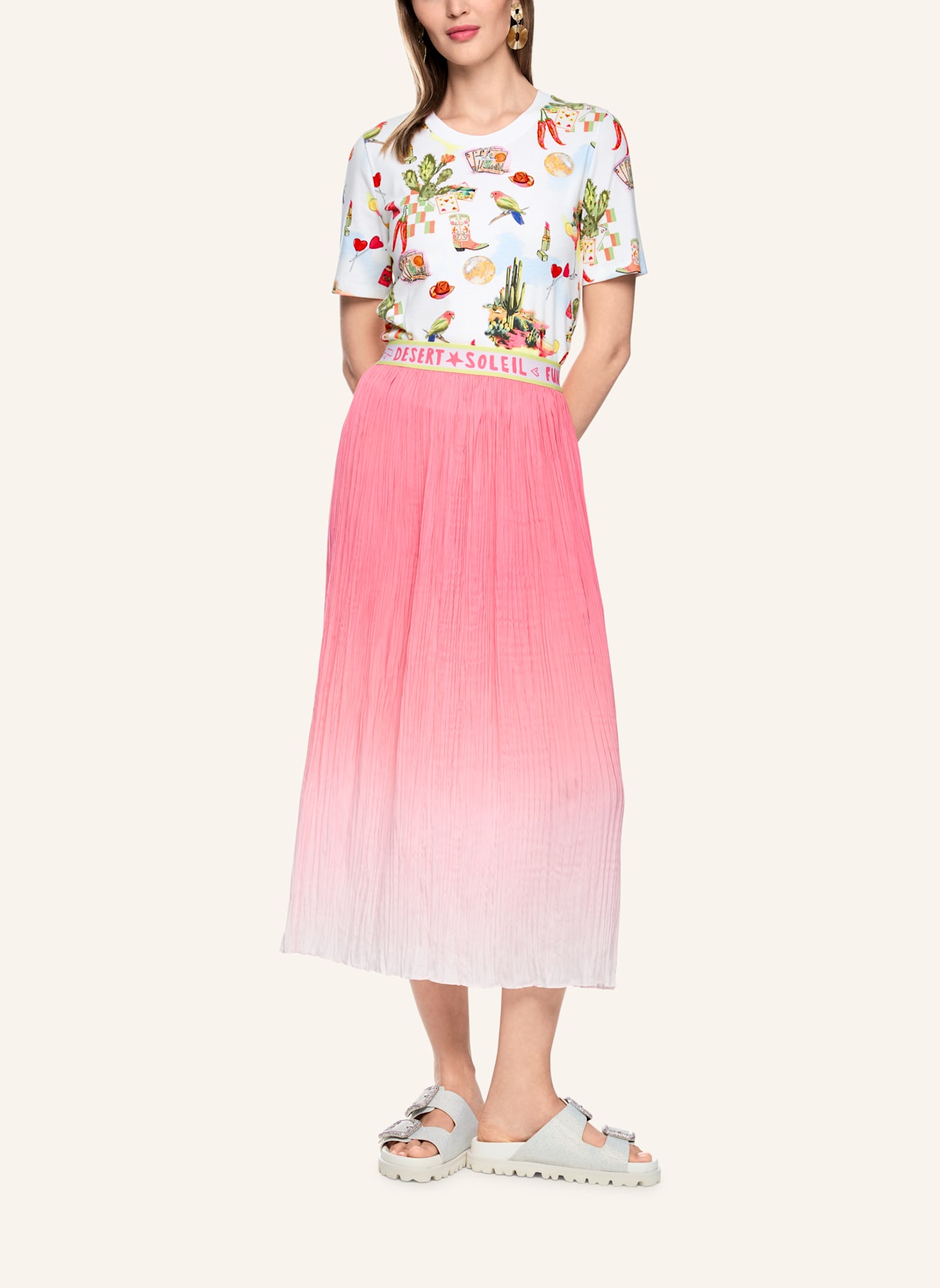 MARC CAIN T-Shirt: WEISS