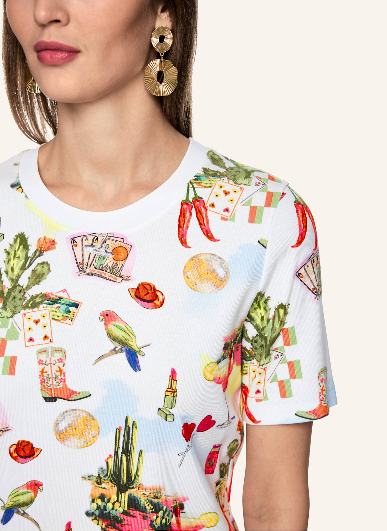 MARC CAIN T-Shirt: WEISS