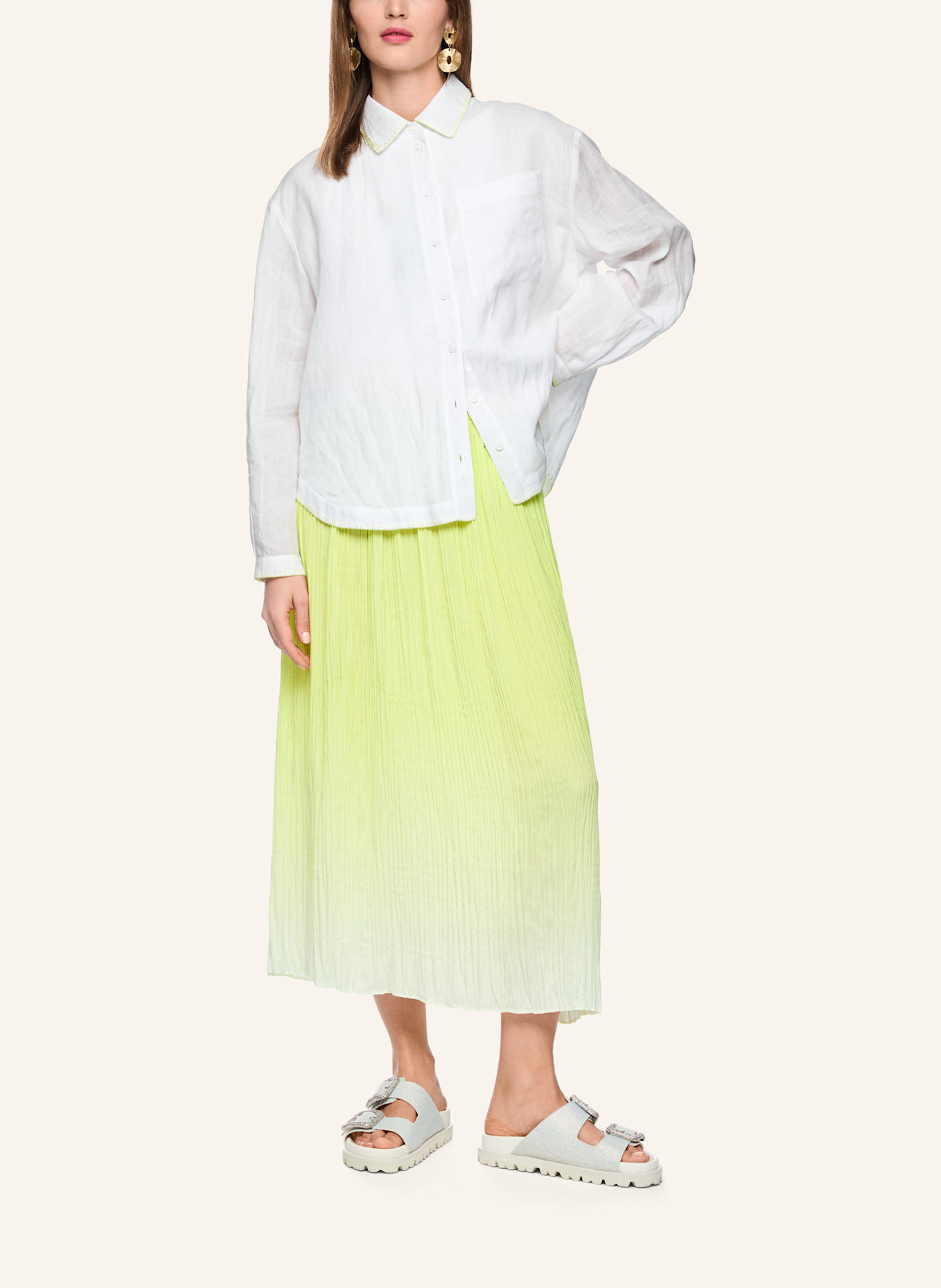 MARC CAIN Bluse: WEISS