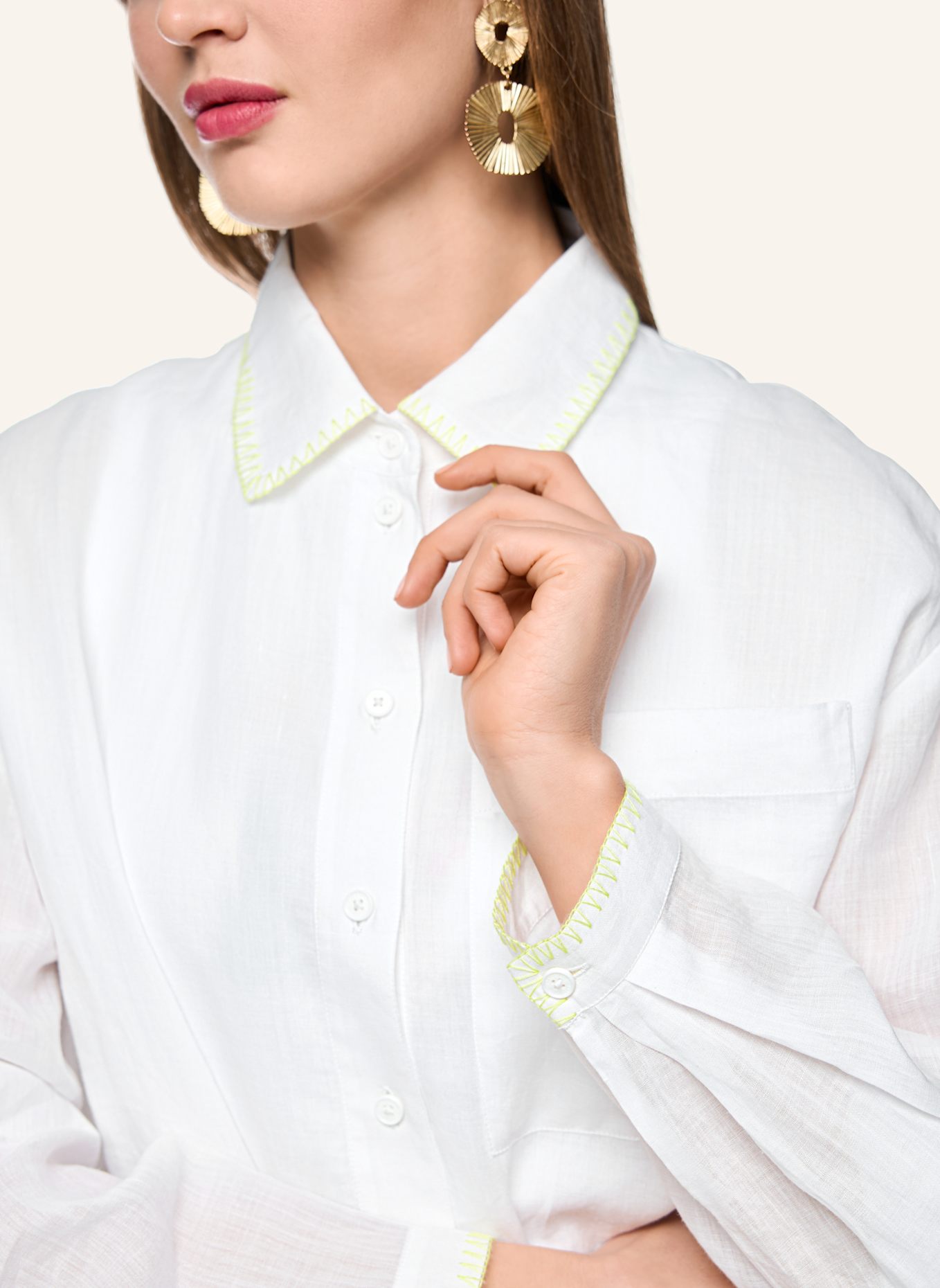 MARC CAIN Bluse: WEISS