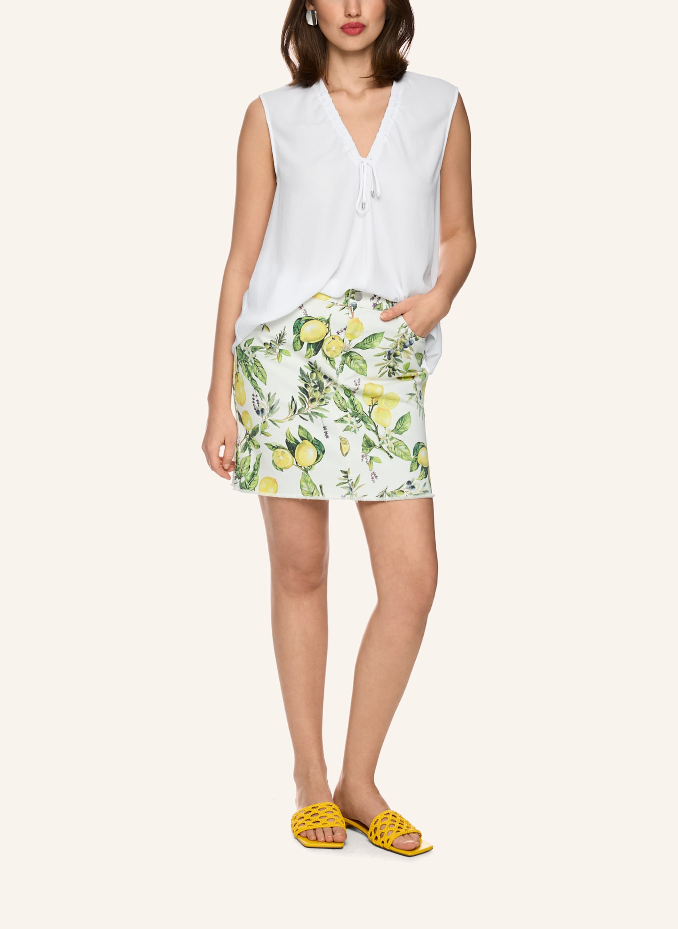 MARC CAIN Blusentop: WEISS