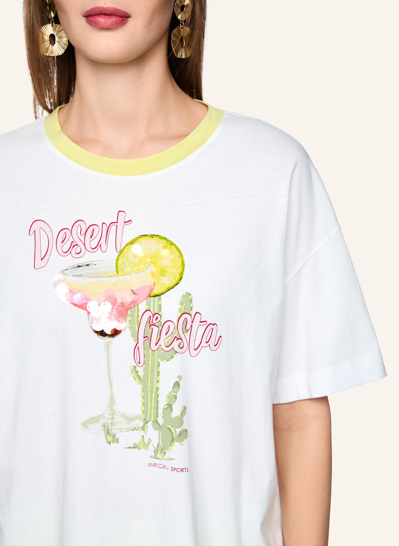 MARC CAIN T-Shirt: WEISS