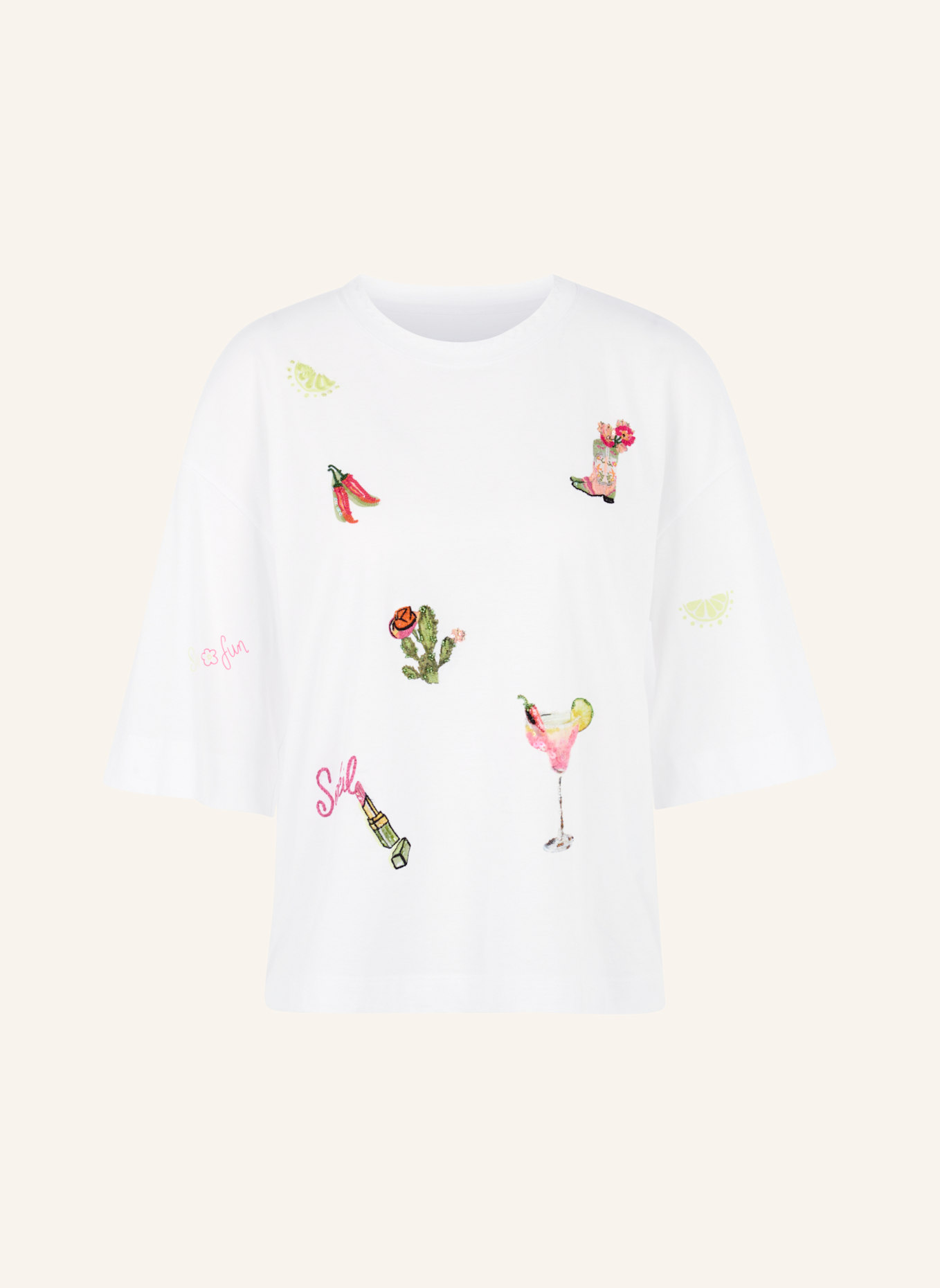 MARC CAIN T-Shirt: WEISS