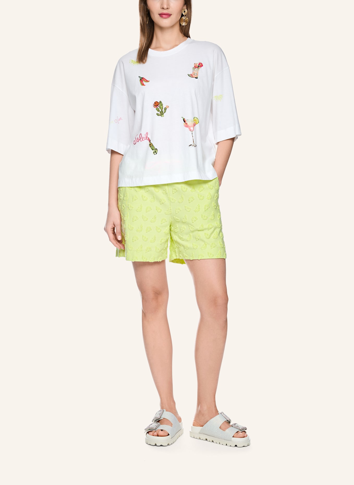 MARC CAIN T-Shirt: WEISS