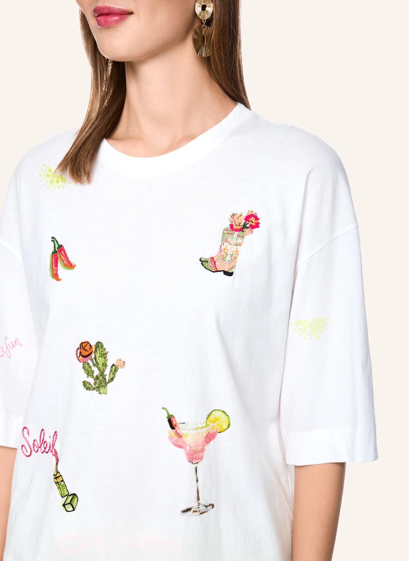 MARC CAIN T-Shirt: WEISS