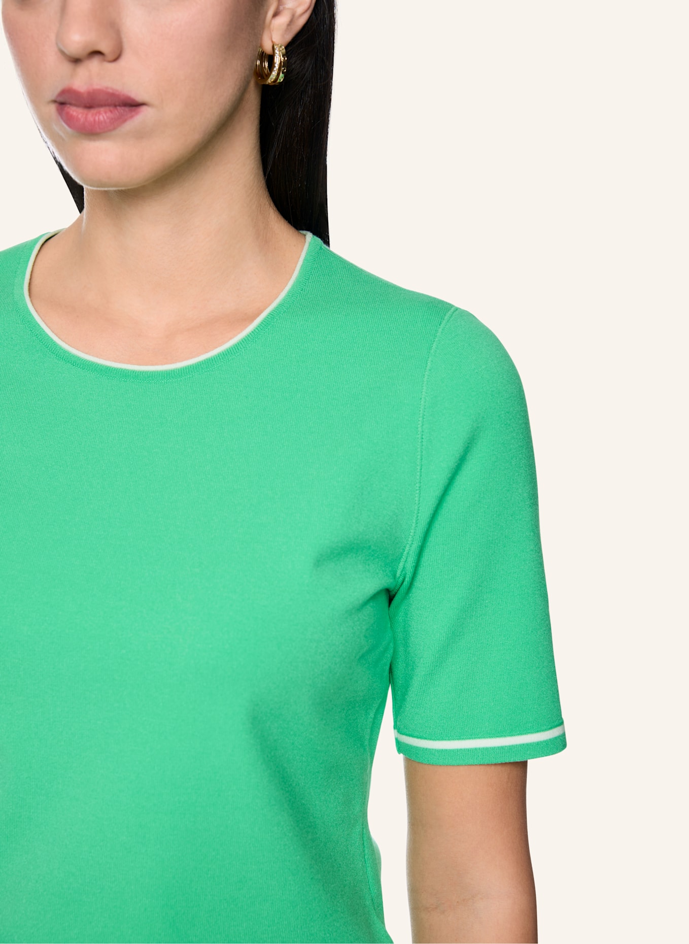 MARC CAIN Strickshirt: HELLGRÜN