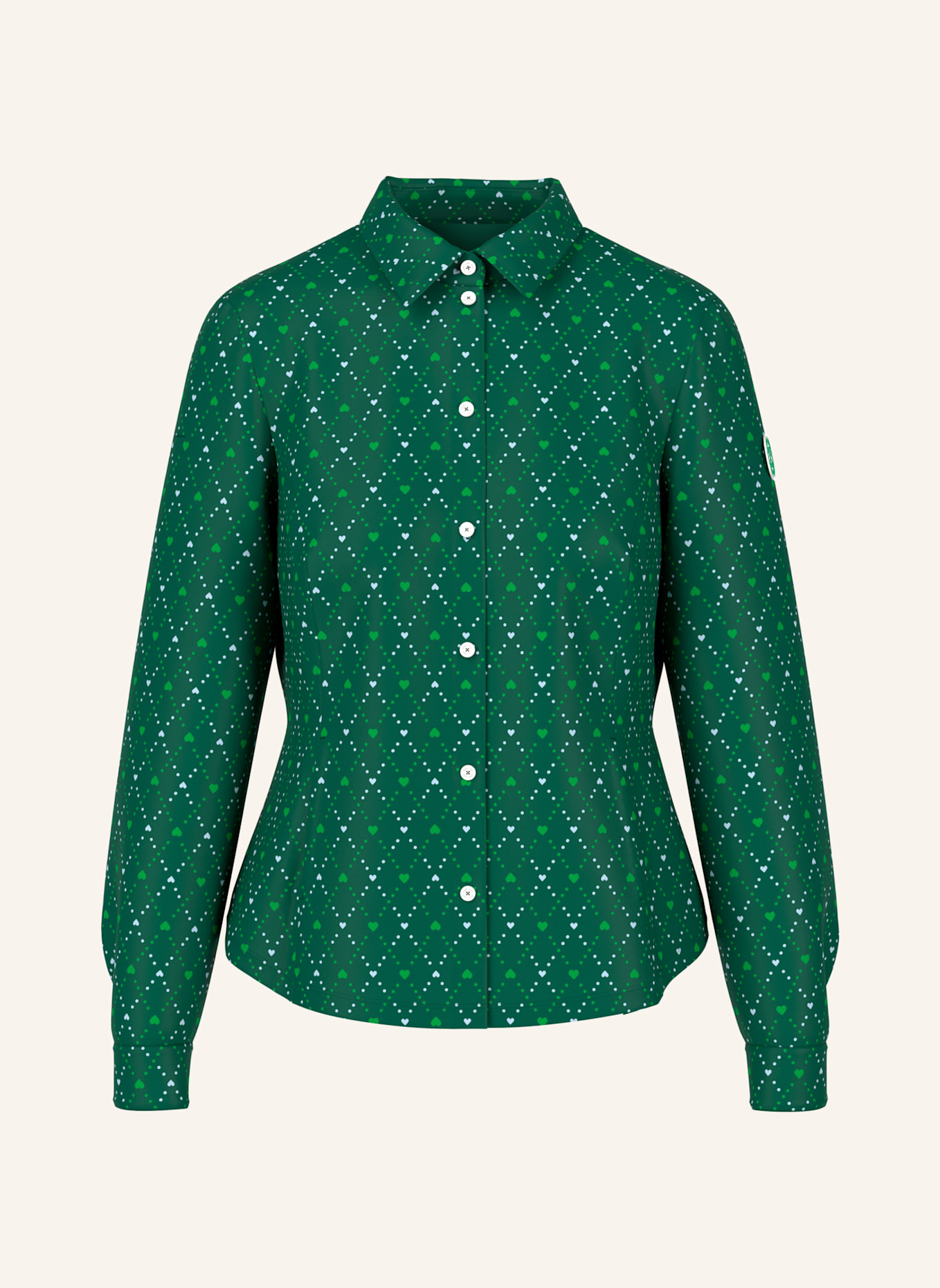 MARC CAIN Bluse: DUNKELGRÜN