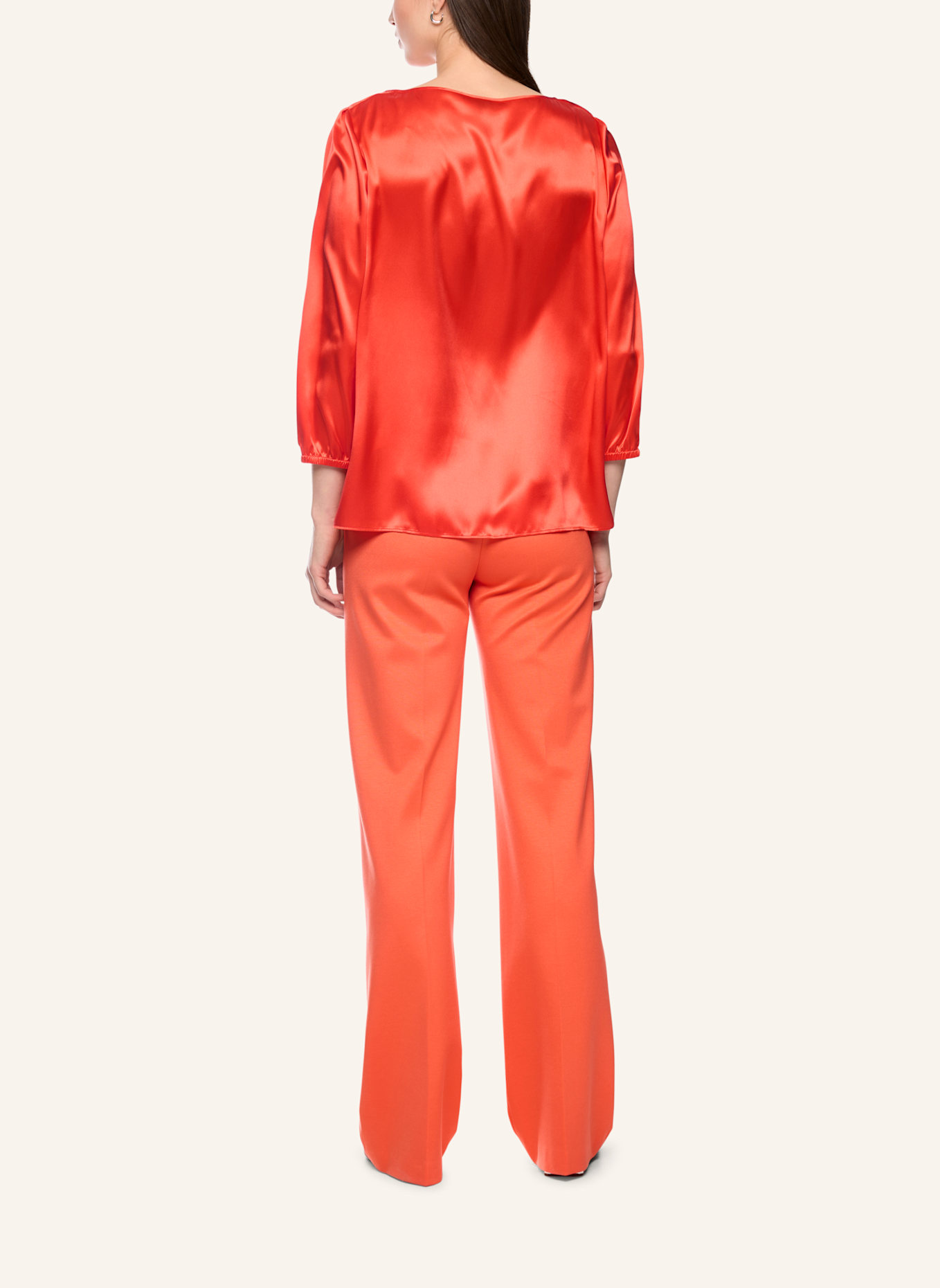 MARC CAIN Seidenbluse mit 3/4-Arm: ROT