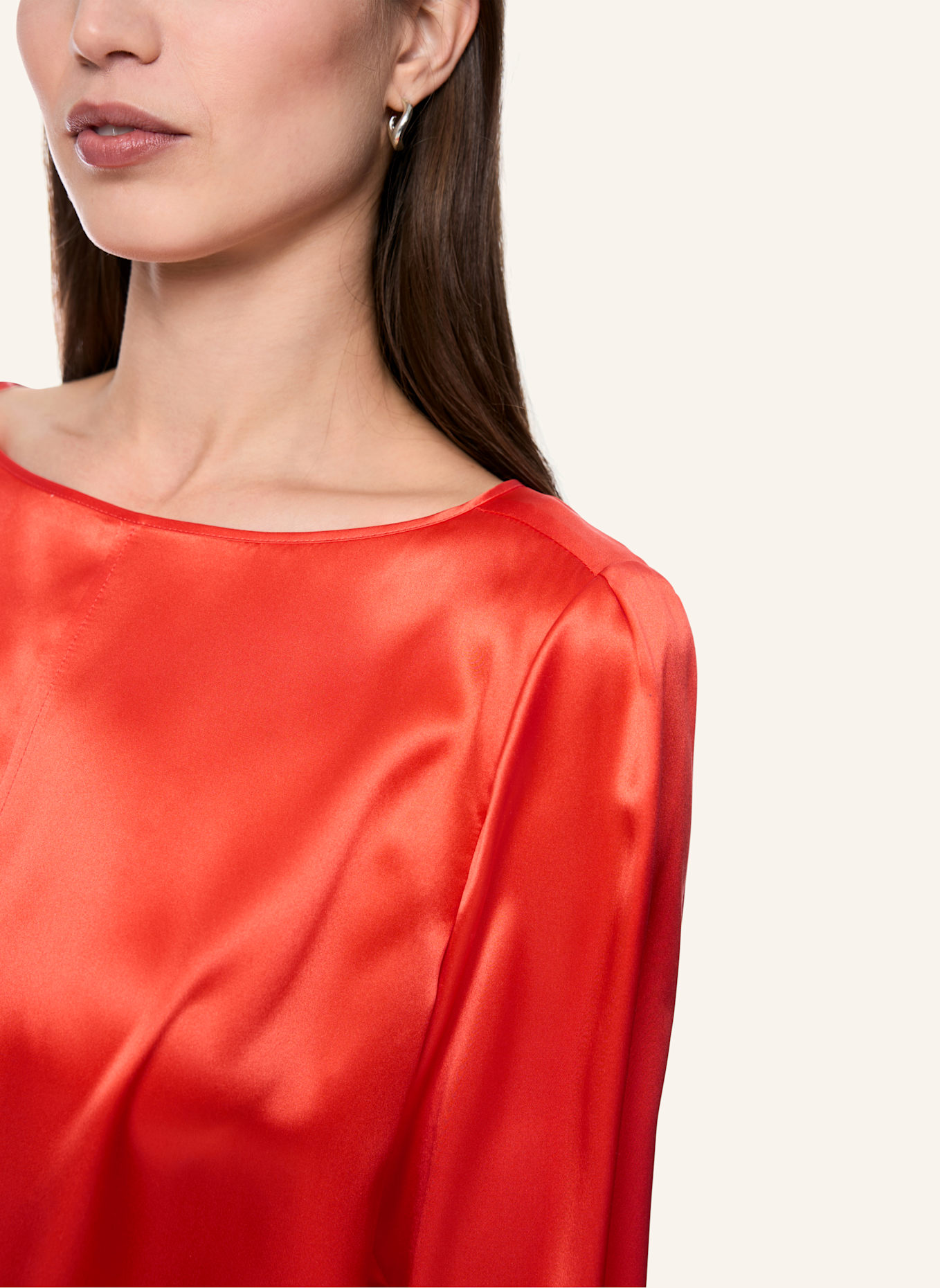 MARC CAIN Seidenbluse mit 3/4-Arm: ROT