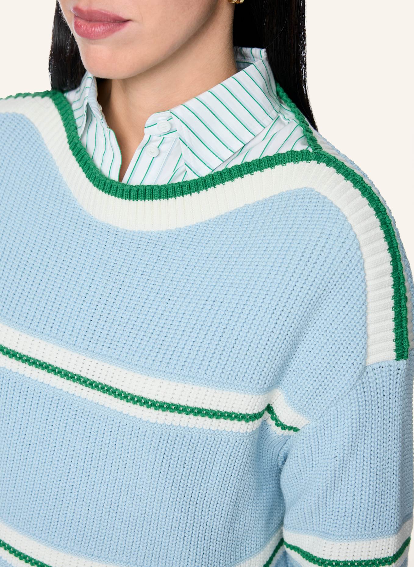 MARC CAIN Pullover: HELLBLAU