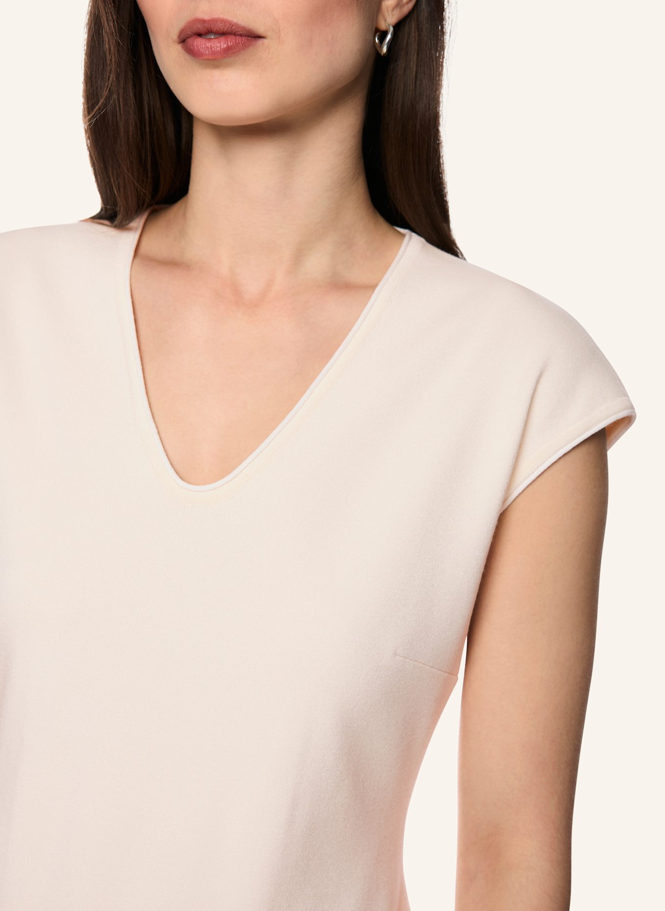 MARC CAIN Strickkleid: BEIGE