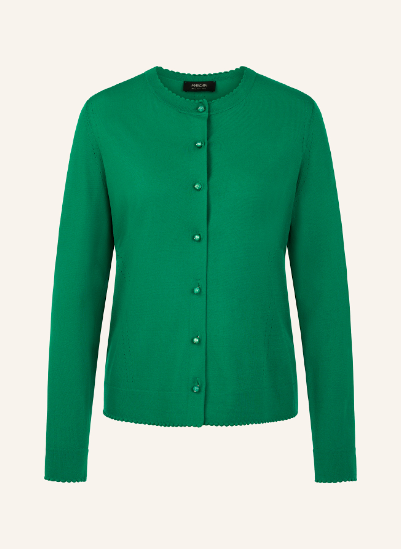MARC CAIN Cardigan: DUNKELGRÜN