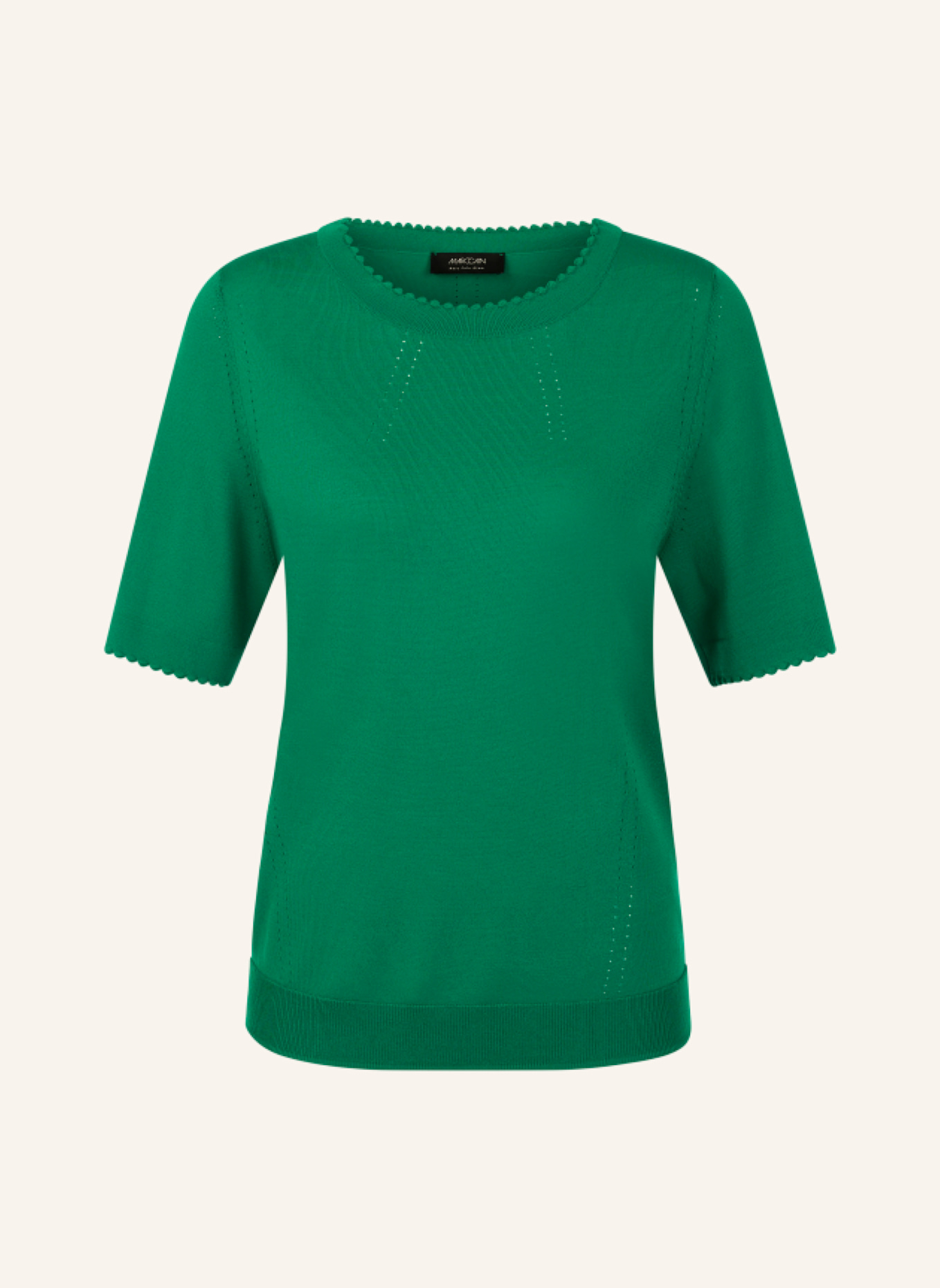 MARC CAIN Pullover: DUNKELGRÜN