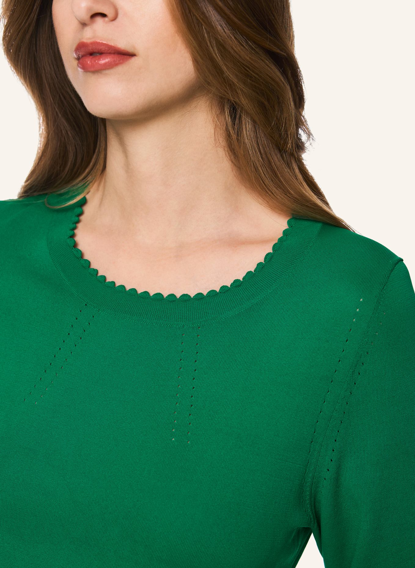 MARC CAIN Pullover: DUNKELGRÜN