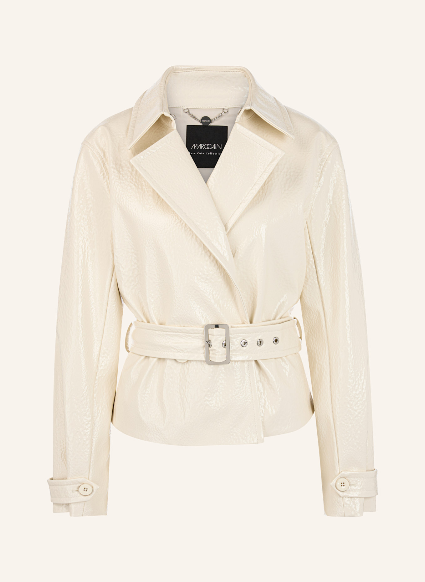 MARC CAIN Jacke in Lederoptik: BEIGE