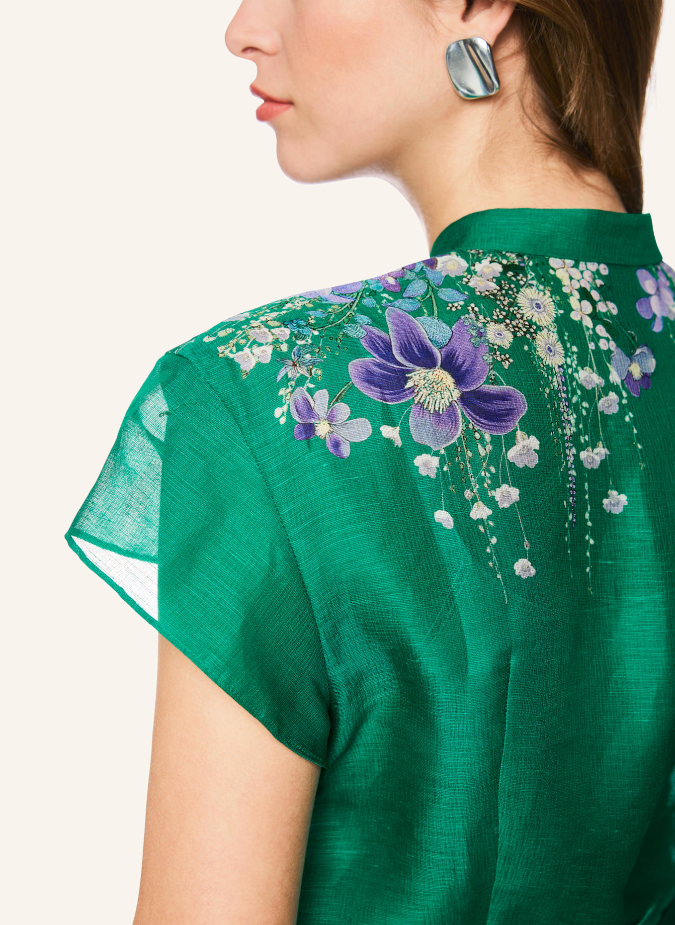 MARC CAIN Bluse: DUNKELGRÜN