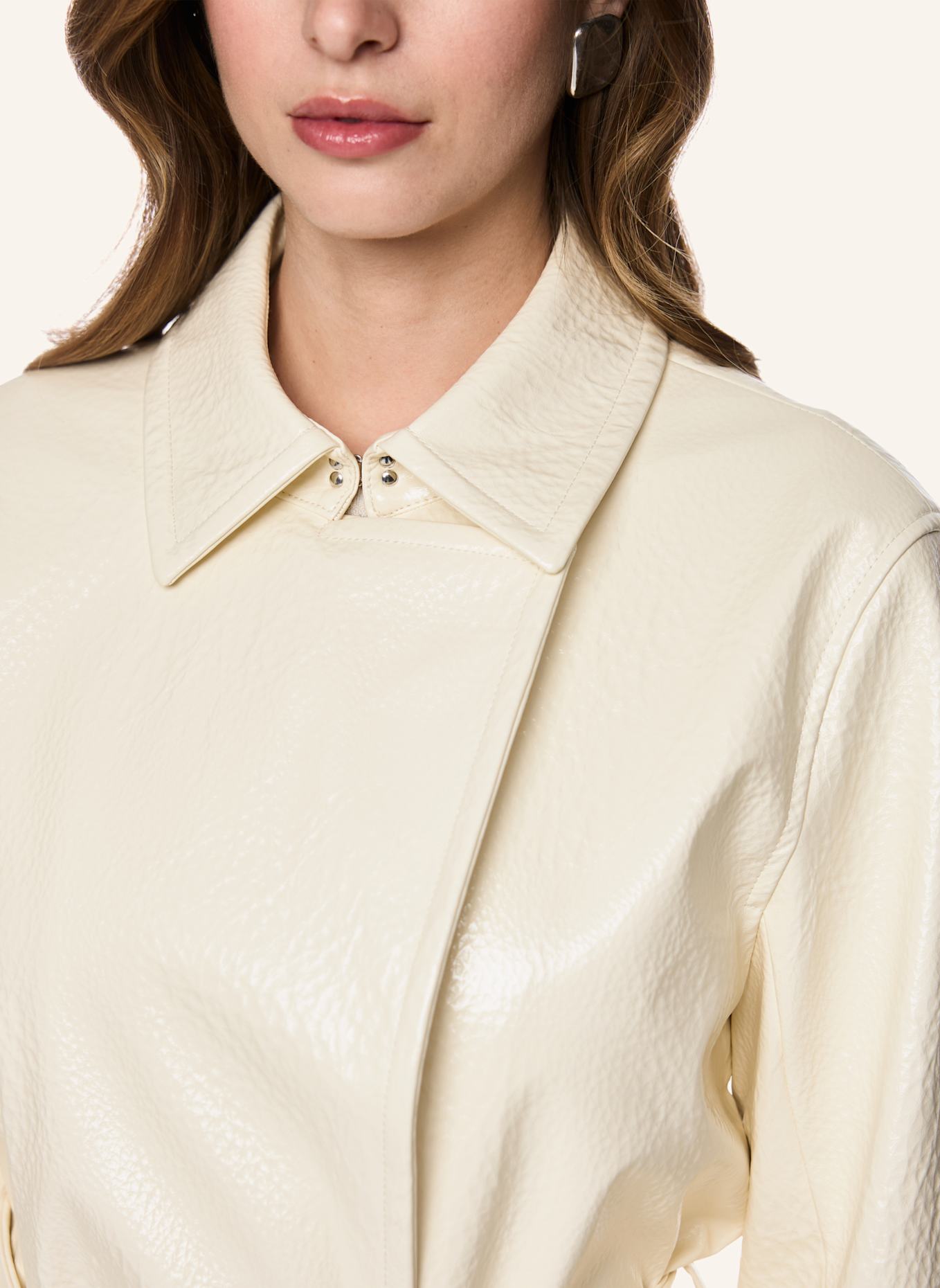 MARC CAIN Jacke in Lederoptik: BEIGE
