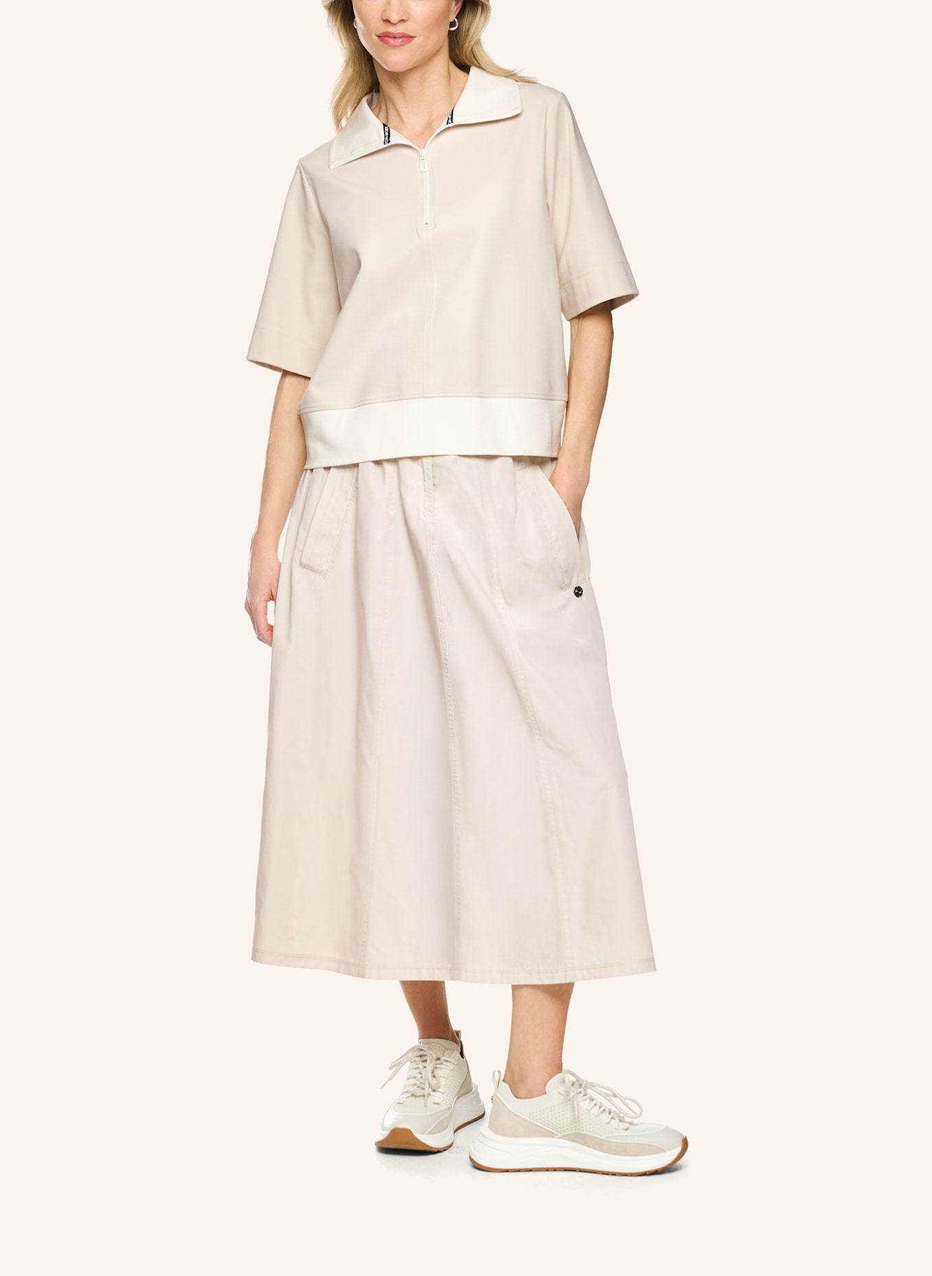 MARC CAIN Poloshirt: CREME