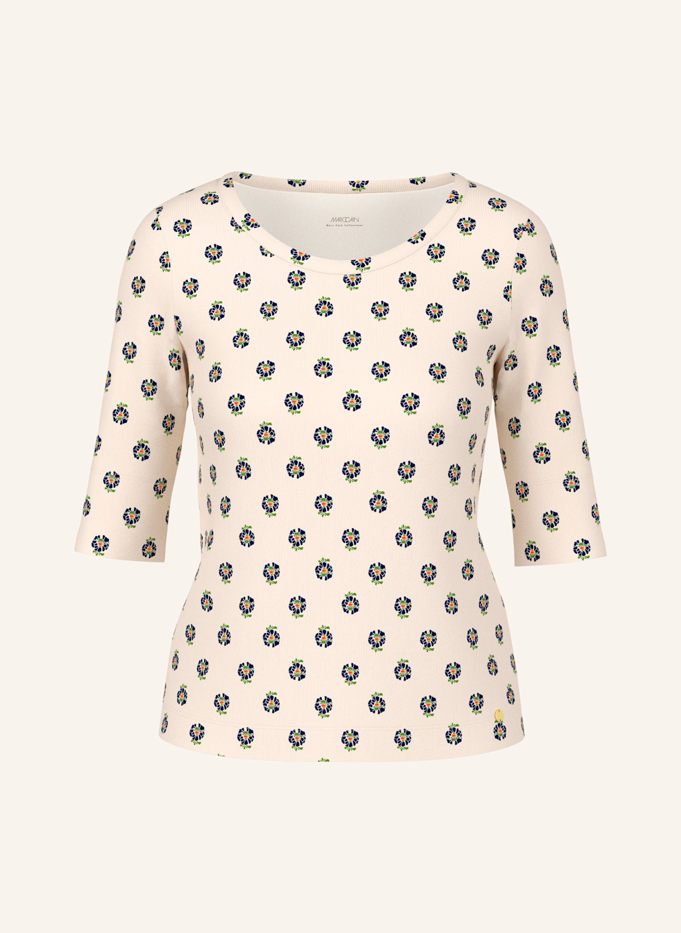 MARC CAIN T-Shirt: BEIGE