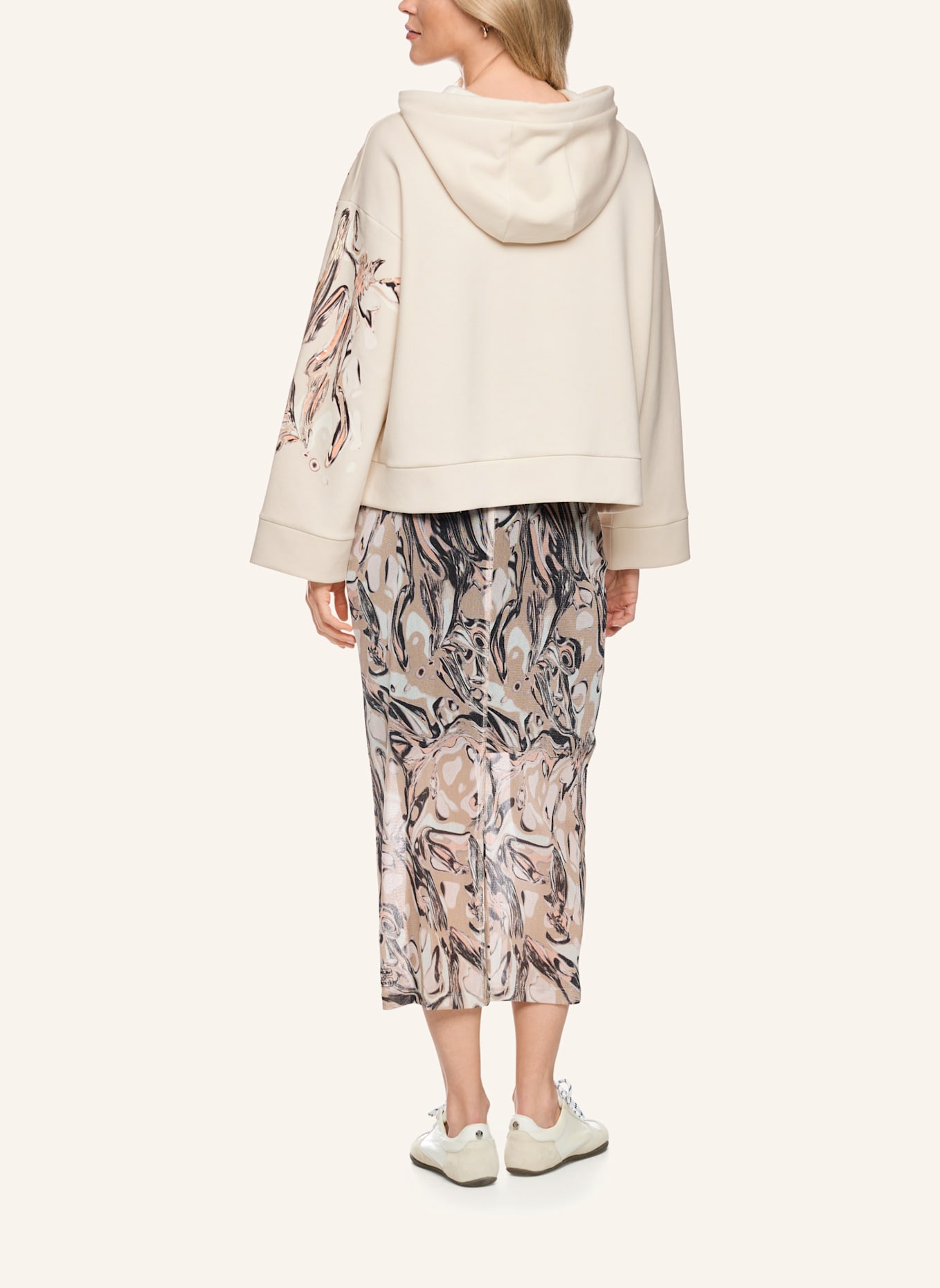 MARC CAIN Sweat-Shirt: CREME