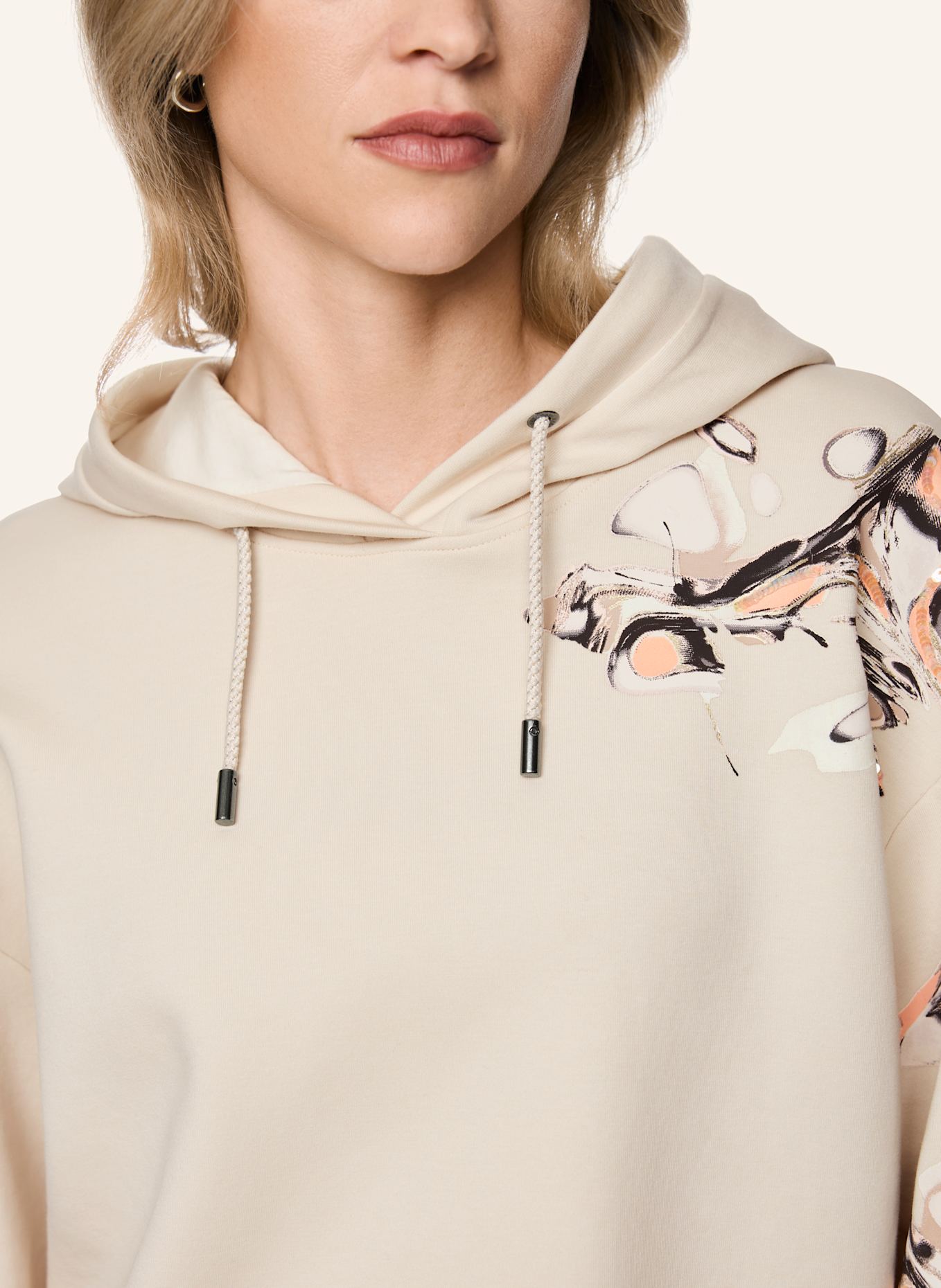 MARC CAIN Sweat-Shirt: CREME
