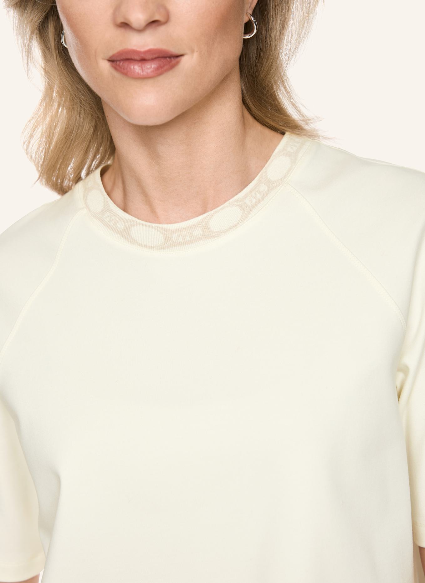 MARC CAIN T-Shirt: WEISS/ CREME