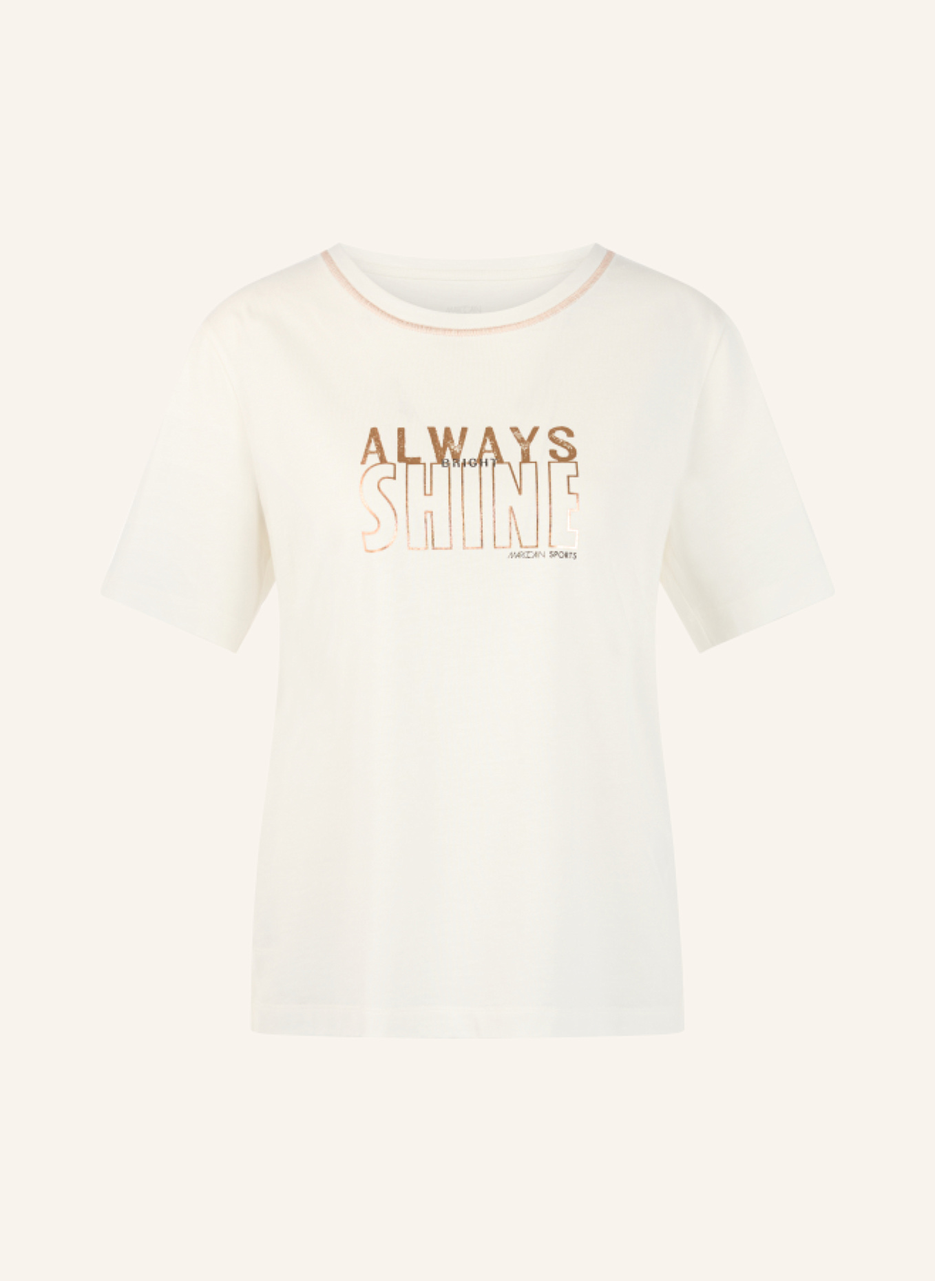 MARC CAIN T-Shirt: WEISS/ CREME