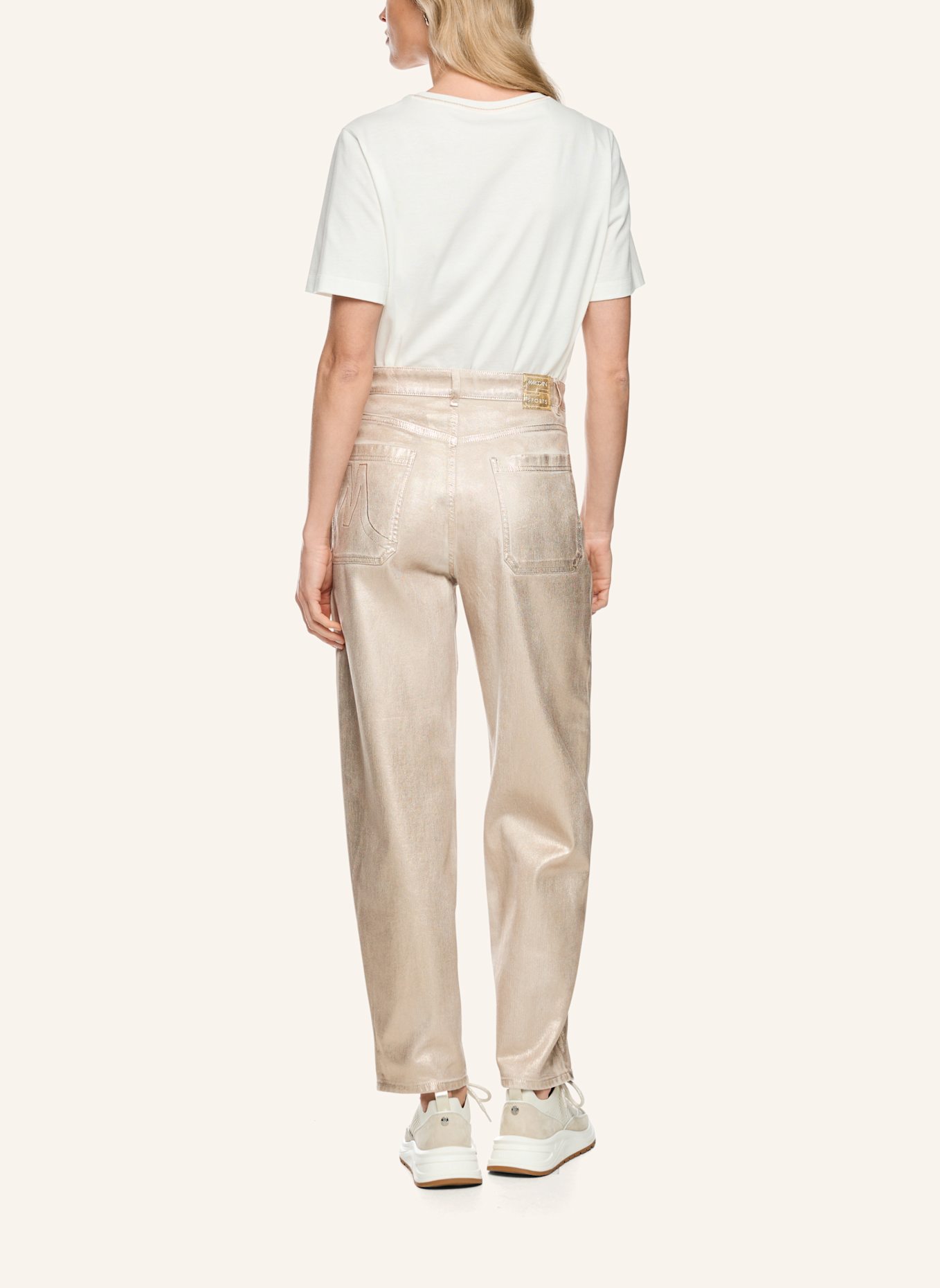 MARC CAIN T-Shirt: WEISS/ CREME