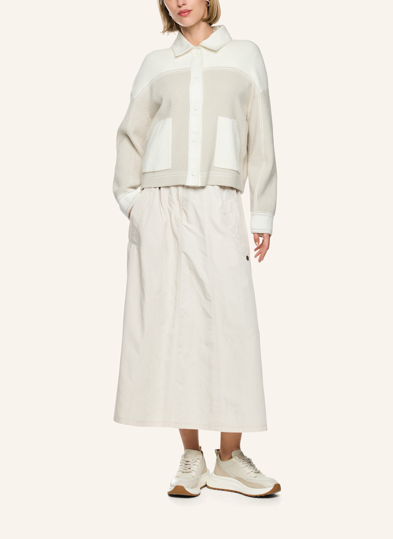 MARC CAIN Cardigan: CREME