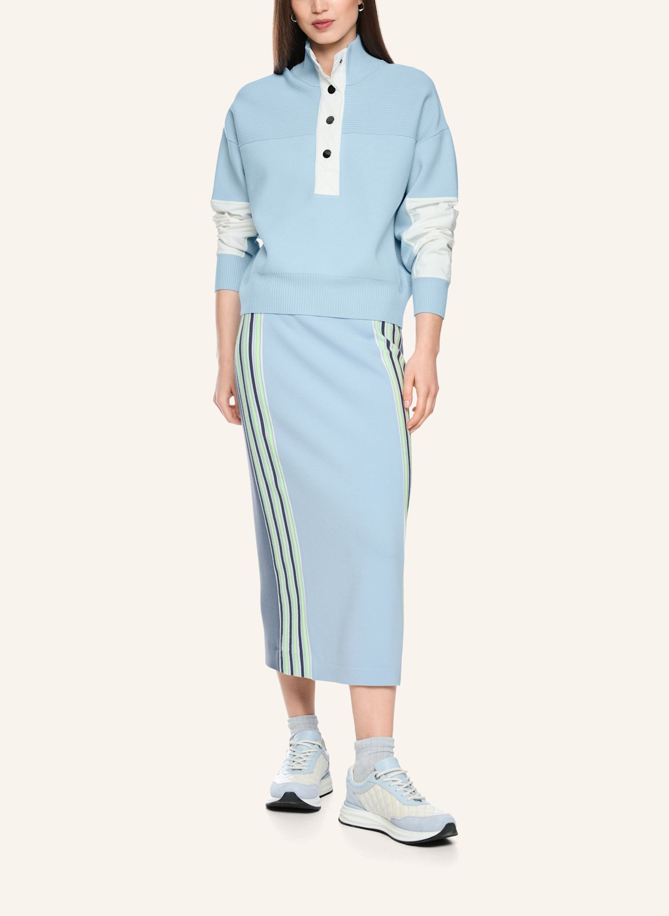 MARC CAIN Pullover: HELLBLAU