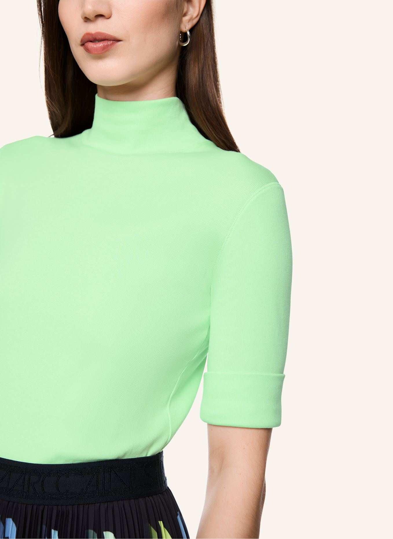 MARC CAIN Shirt mit 3/4-Arm: HELLGRÜN