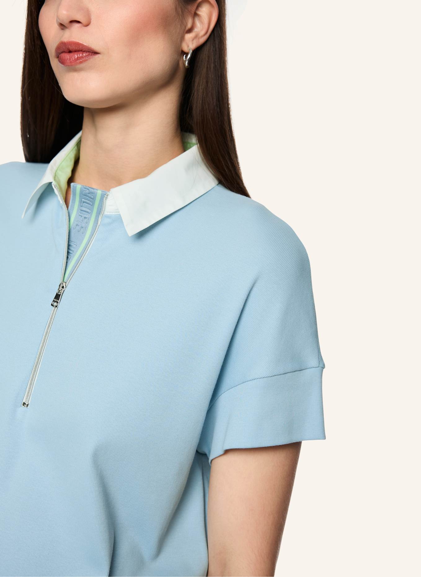 MARC CAIN Poloshirt: HELLBLAU