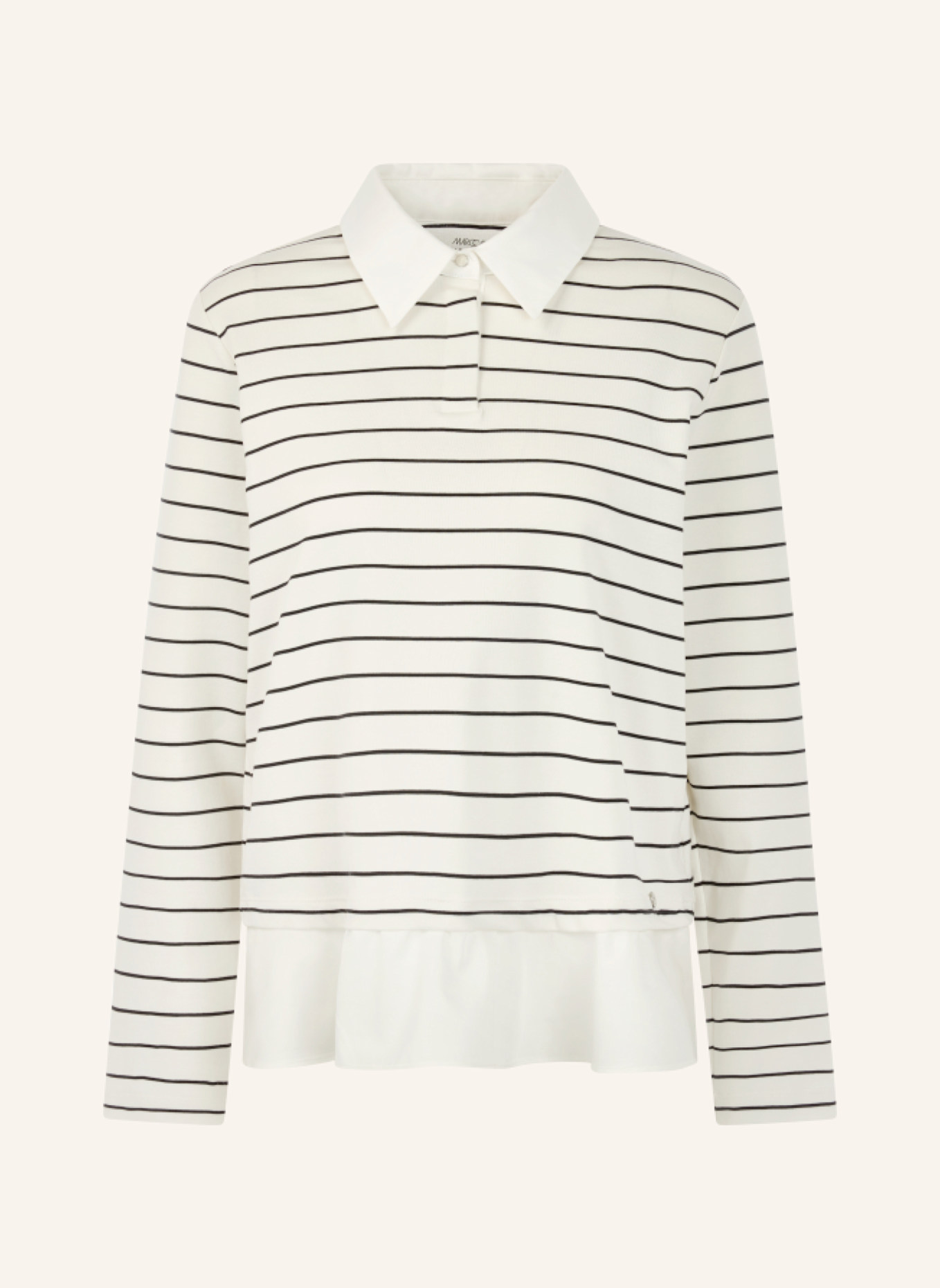 MARC CAIN Poloshirt: WEISS