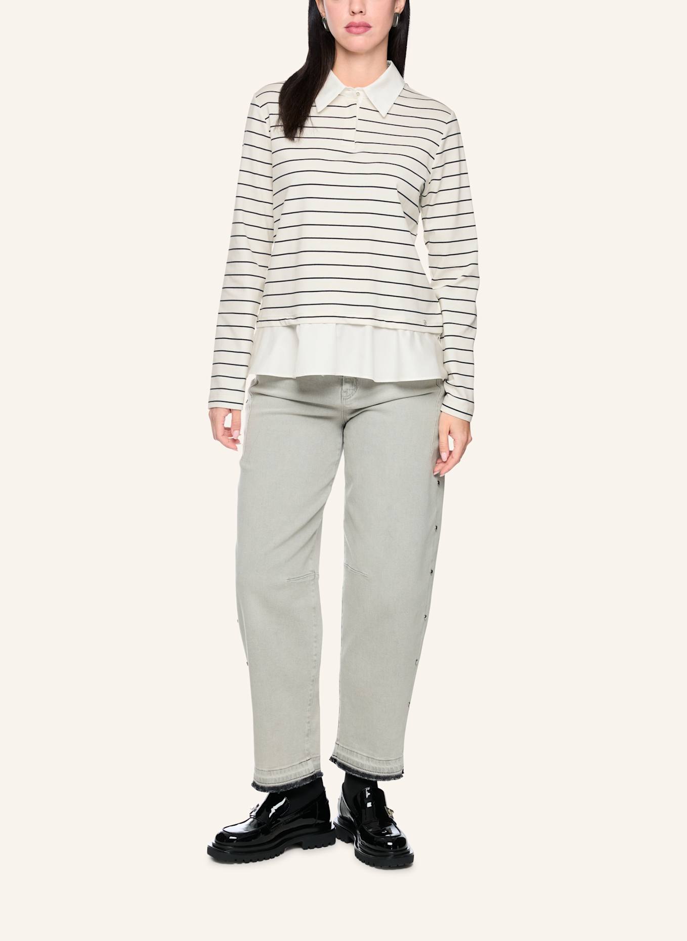 MARC CAIN Poloshirt: WEISS