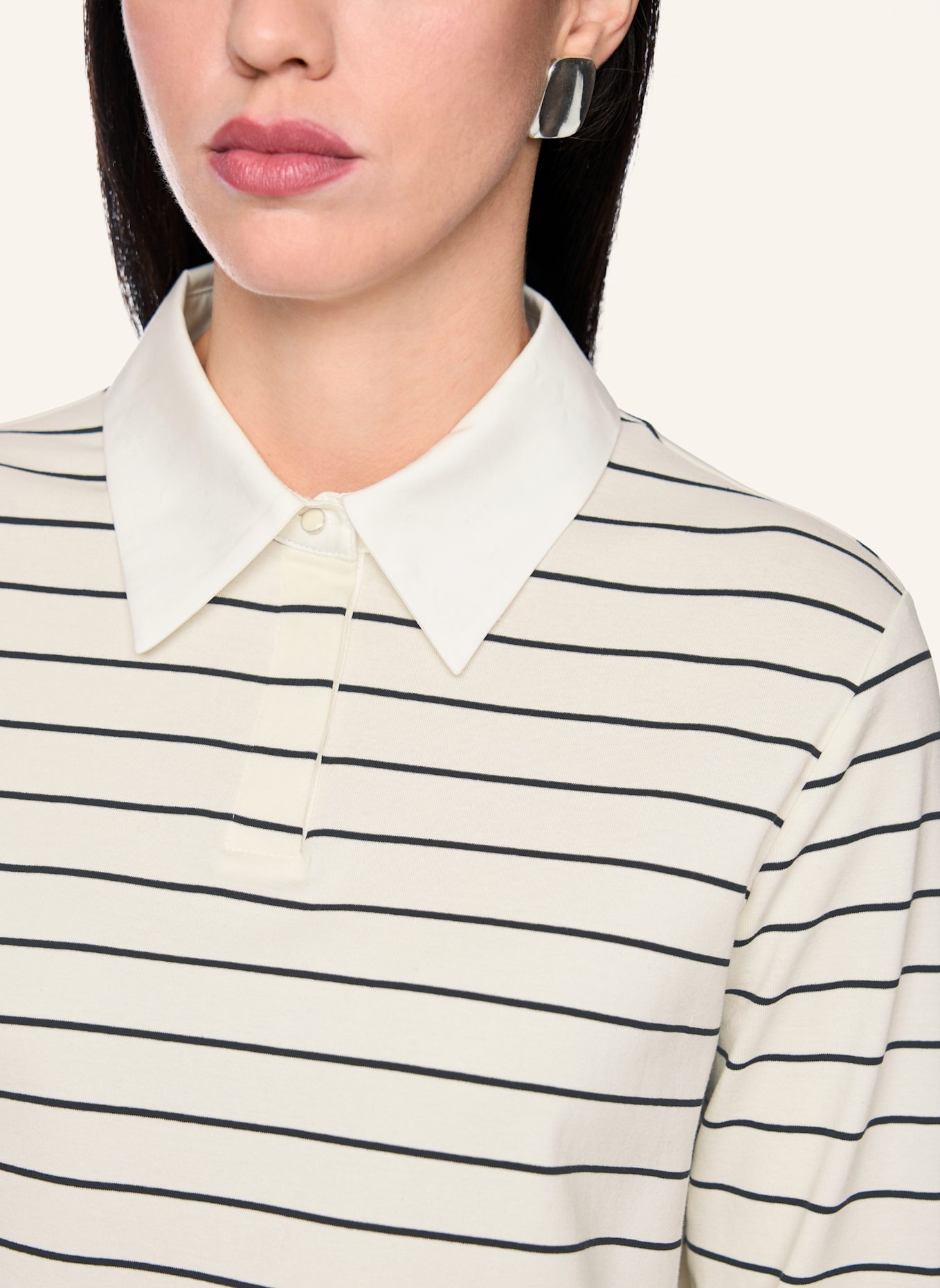 MARC CAIN Poloshirt: WEISS