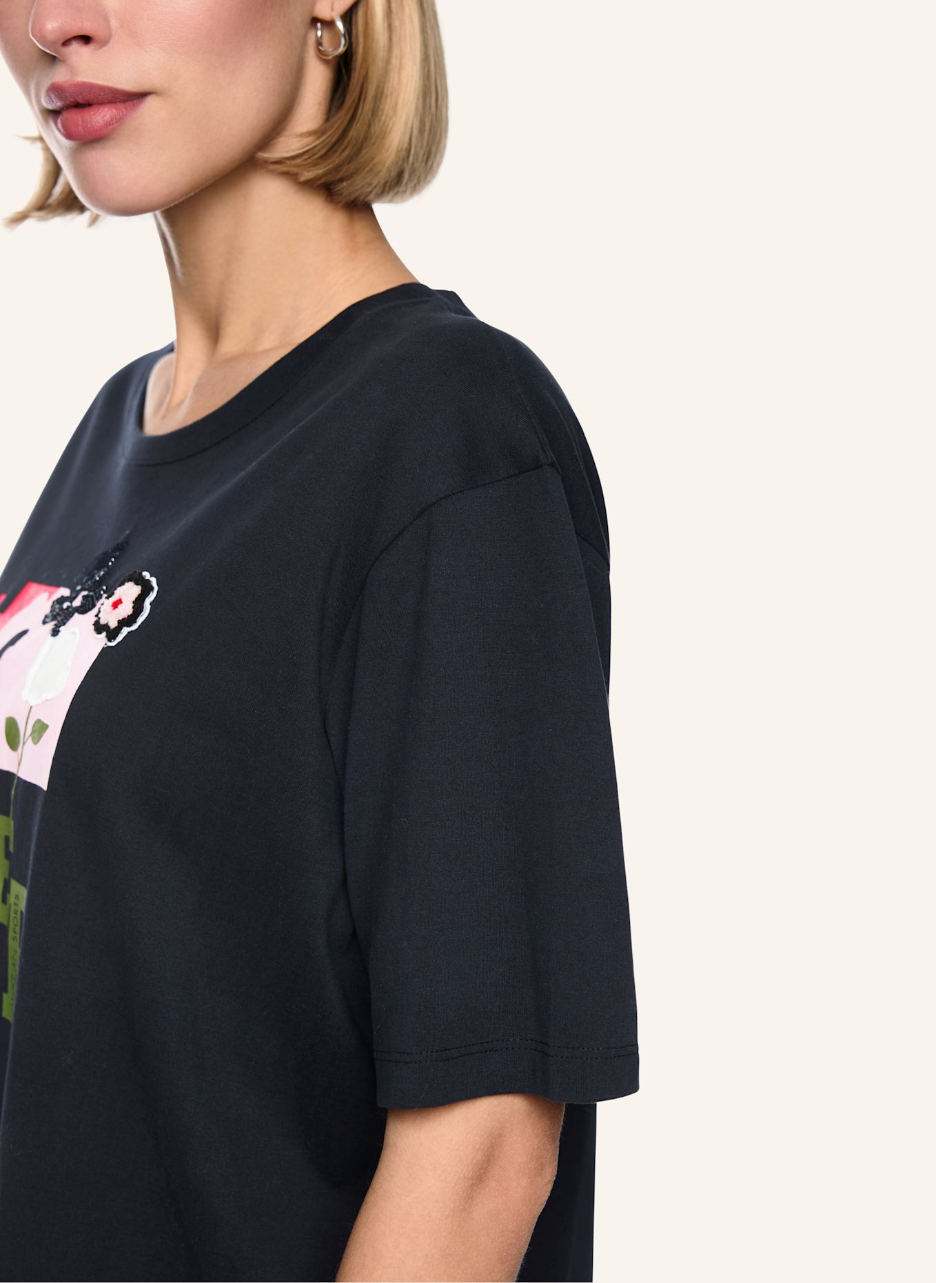 MARC CAIN T-Shirt: DUNKELBLAU